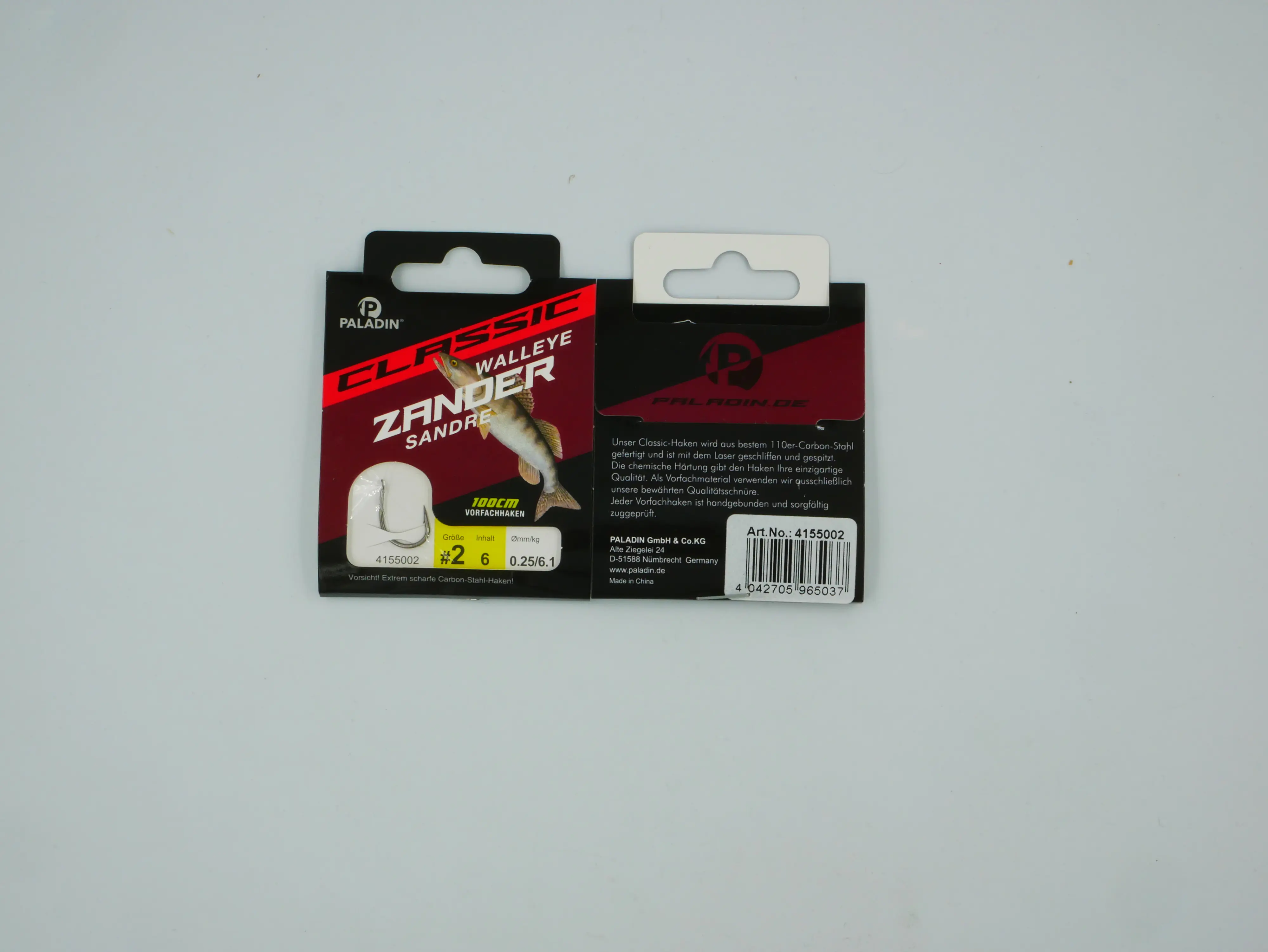 Paladin Zanderhaken gebunden Größe 2 100 cm 6 Stück gunsmoke