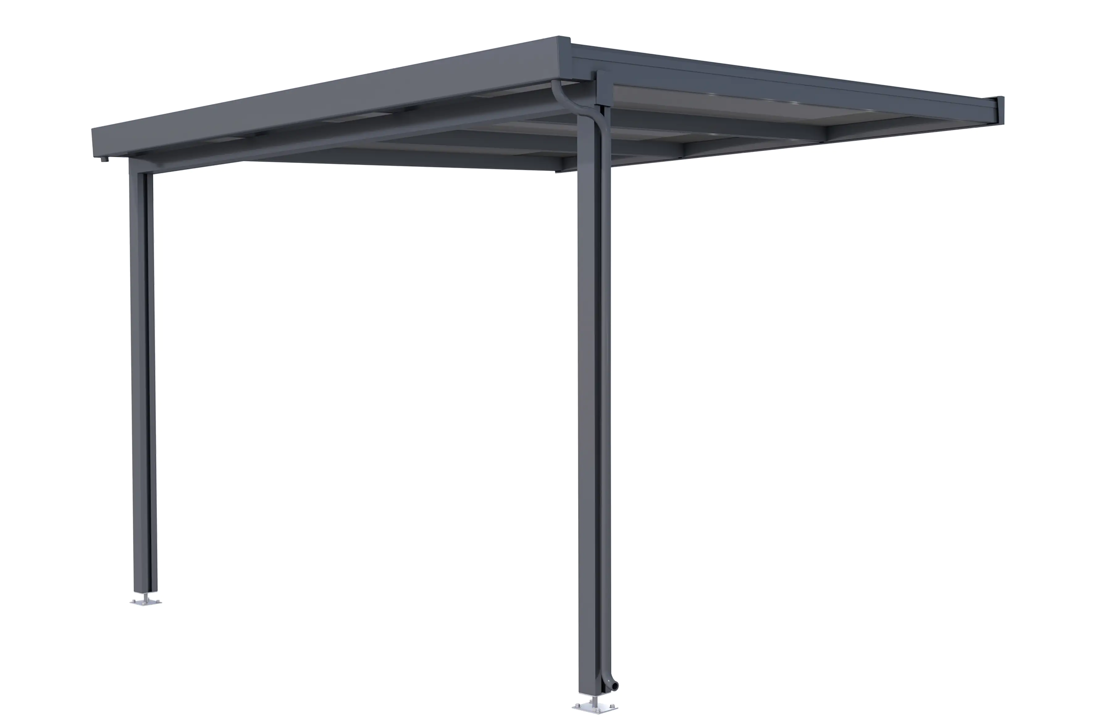 Gutta Premium Terrassendach 309,4 x 306 cm anthrazit PC bronce 16 mm