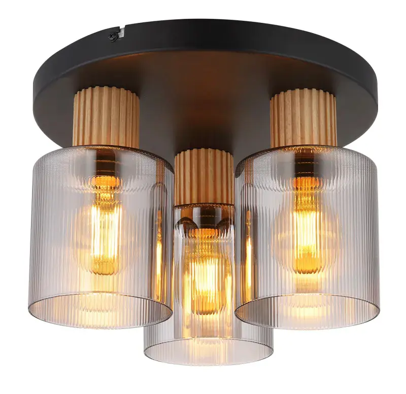 Globo Deckenleuchte Aleidis Ø 30 x 21 cm schwarz matt