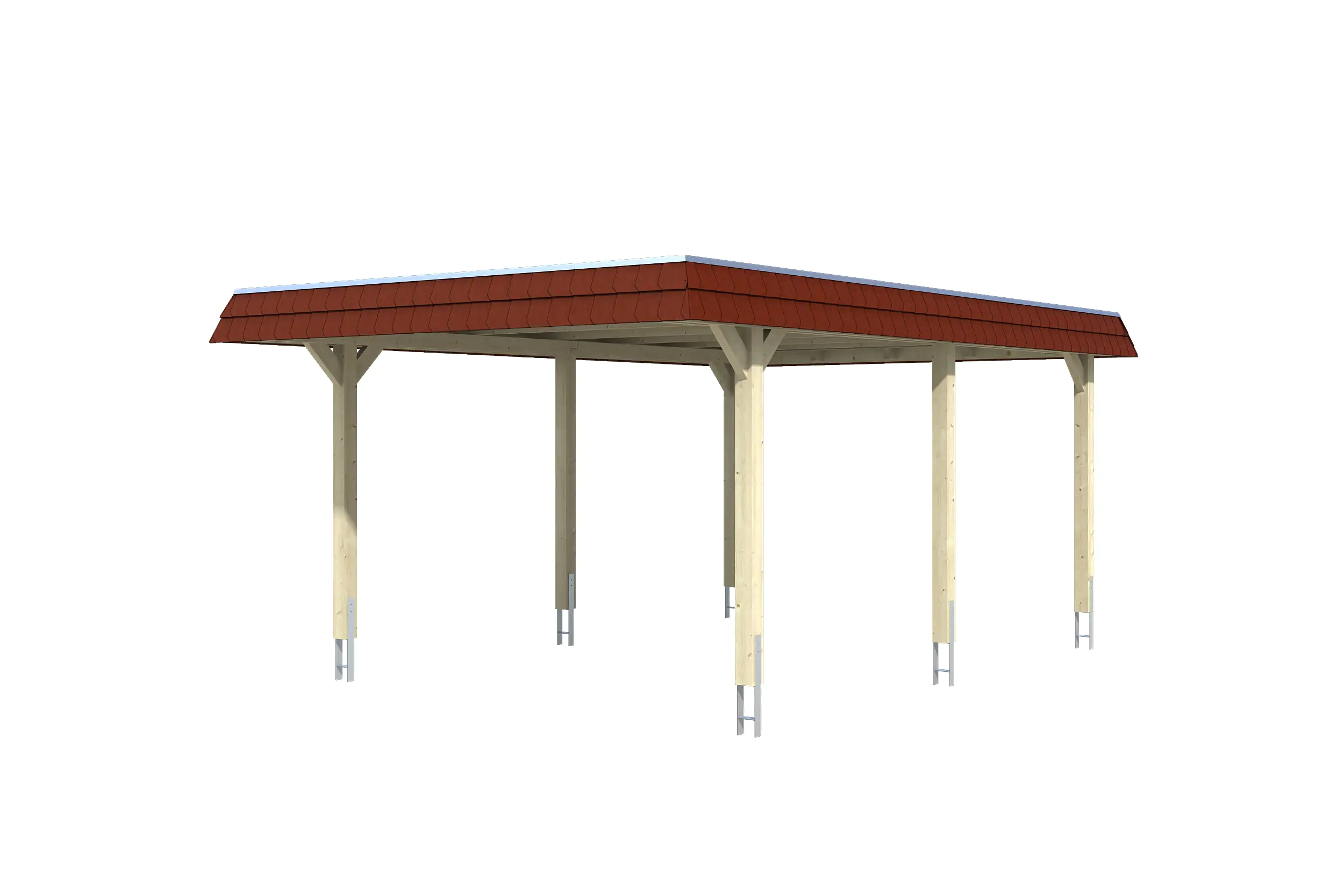 4018211025459_02 SKAN HOLZ Carport Wendland 409 x 628 cm mit EPDM-Dach