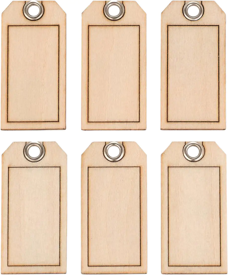 Glorex Holzetiketten mit Loch 2,2 x 4,3cm, 6 Stück Glorex Holzetiketten mit Loch 2,2 x 4,3cm, 6 Stück