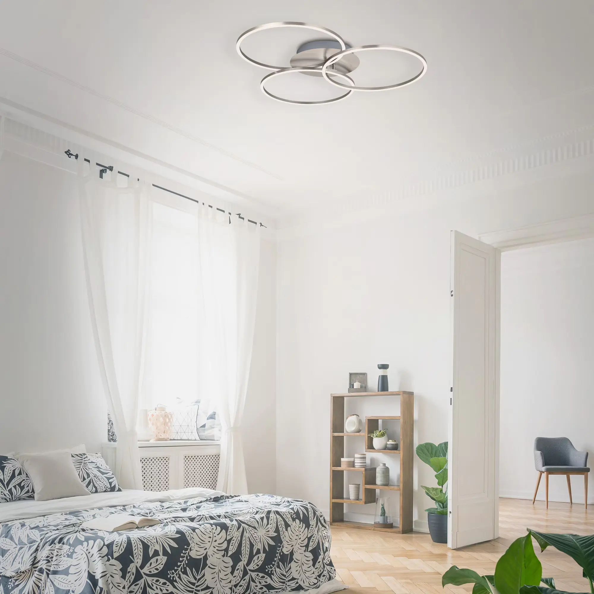 Briloner LED-Deckenleuchte Frame drehbar matt-nickel 40W Briloner LED-Deckenleuchte Frame drehbar matt-nickel 40W