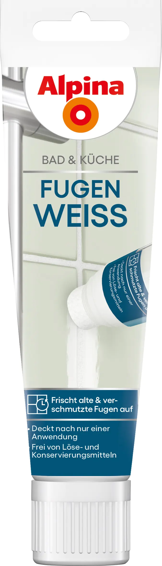 Alpina Fugenweiß für Küche & Badezimmer Schwammtube 100 ml Alpina Fugenweiß für Küche & Badezimmer Schwammtube 100 ml