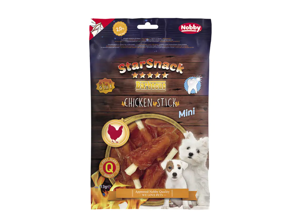 Nobby StarSnack Barbecue Mini Chicken Stick Hundesnack 113 g