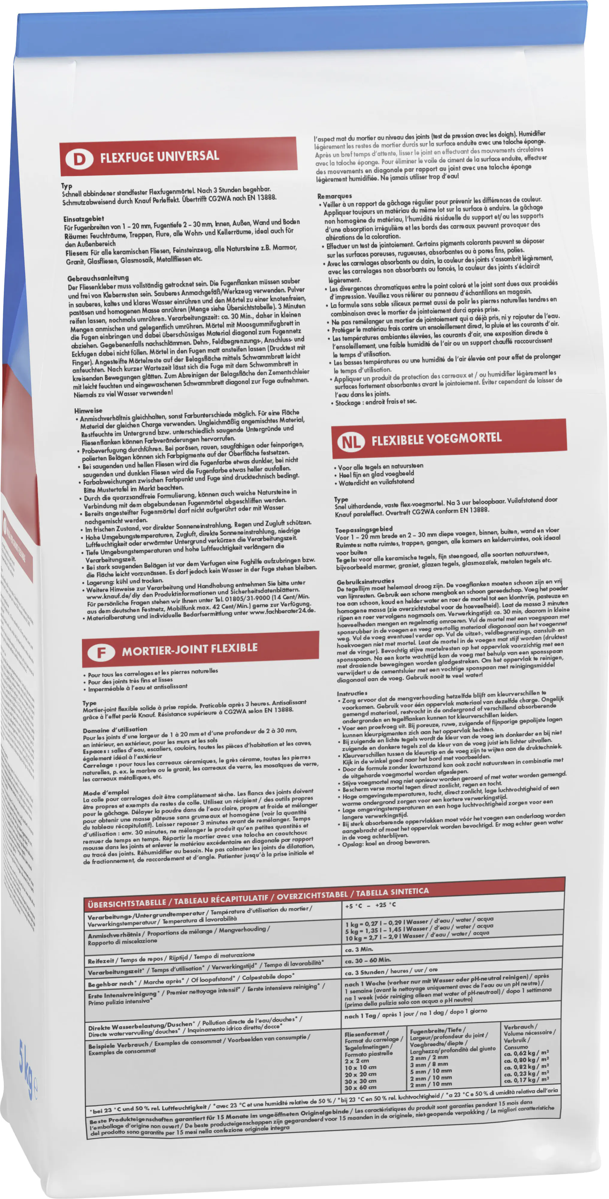 Knauf Fugenmörtel Flexfuge Universal 1 - 20 mm caramel 5 kg