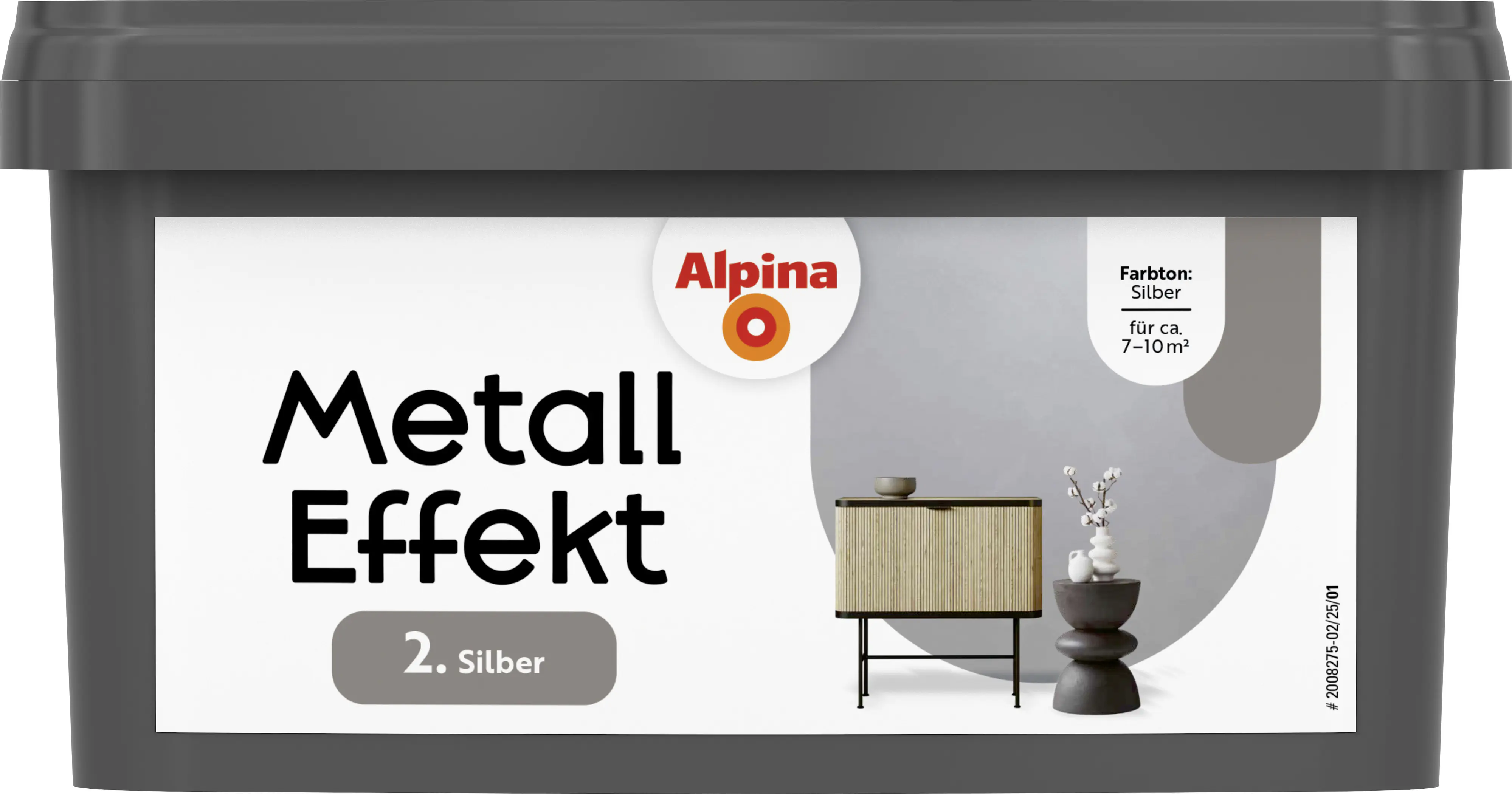 Alpina Wandfarbe Metall Effekt silber 1 L