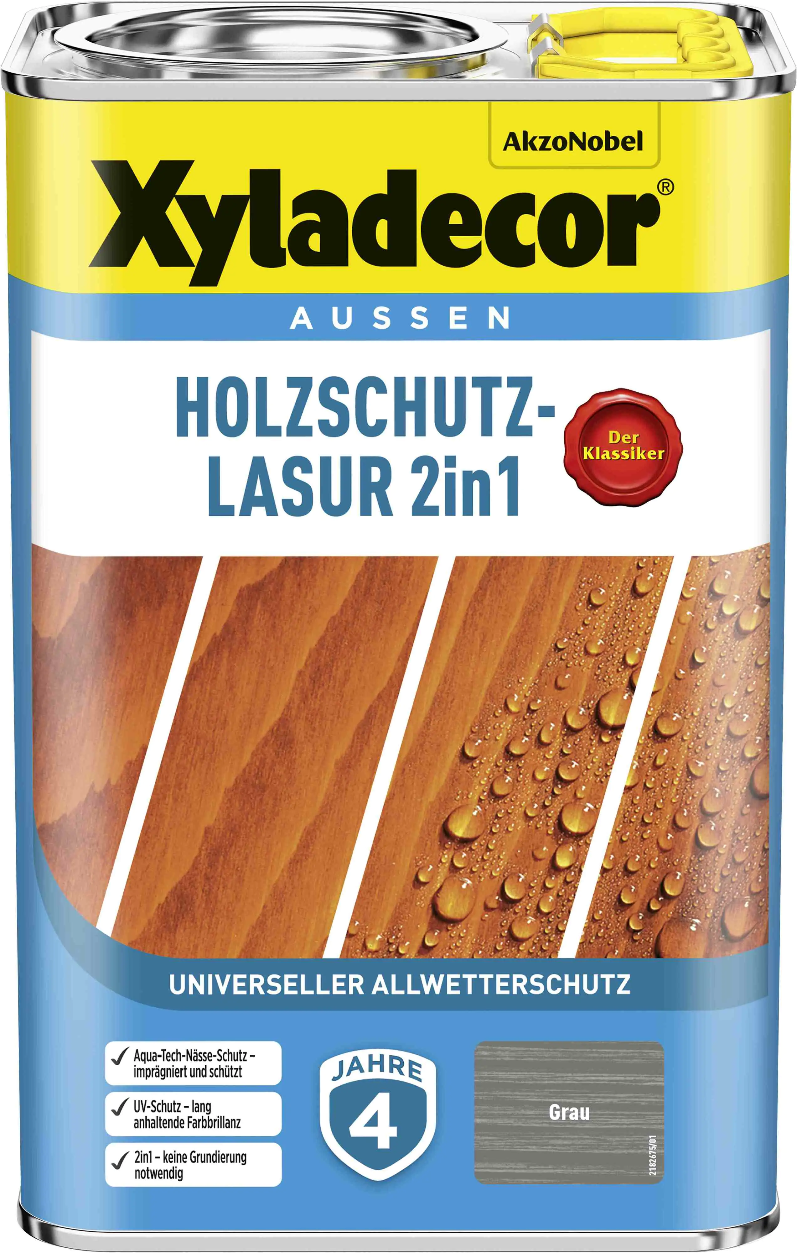 Xyladecor Holzschutz-Lasur 4 L grau 2in1 Xyladecor Holzschutz-Lasur 4 L grau 2in1