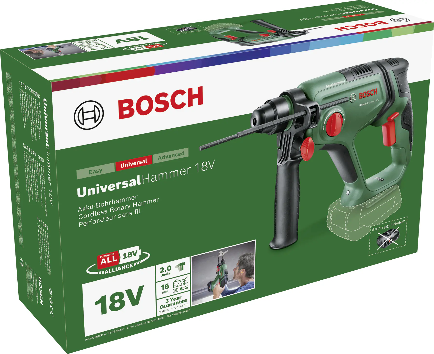 Bosch Akku-Bohrhammer UniversalHammer 18V ohne Akku und Ladegerät Bosch Akku-Bohrhammer UniversalHammer 18V ohne Akku und Ladegerät