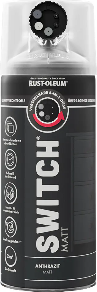 Rust-Oleum Sprühlack Switch 400 ml anthrazit matt