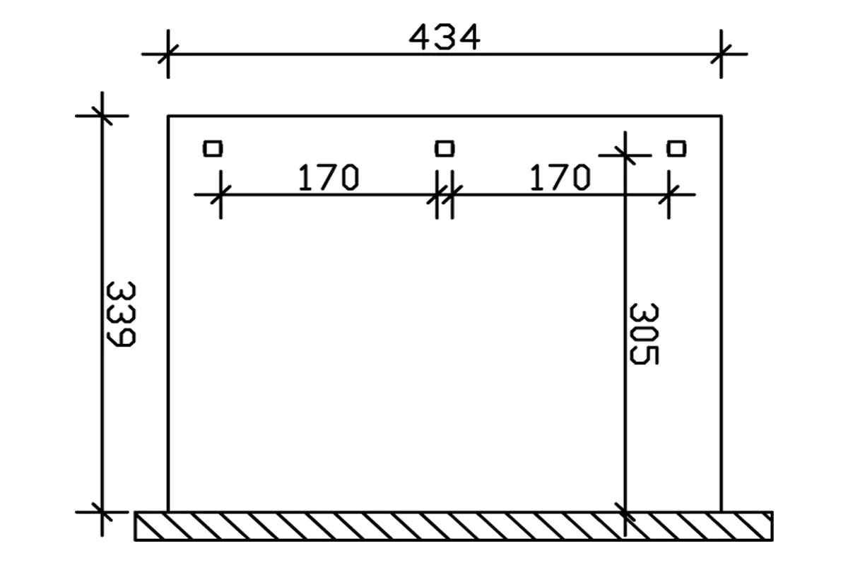 SKAN HOLZ Terrassenüberdachung Venezia 434 x 339 cm lasiert in Schiefergrau