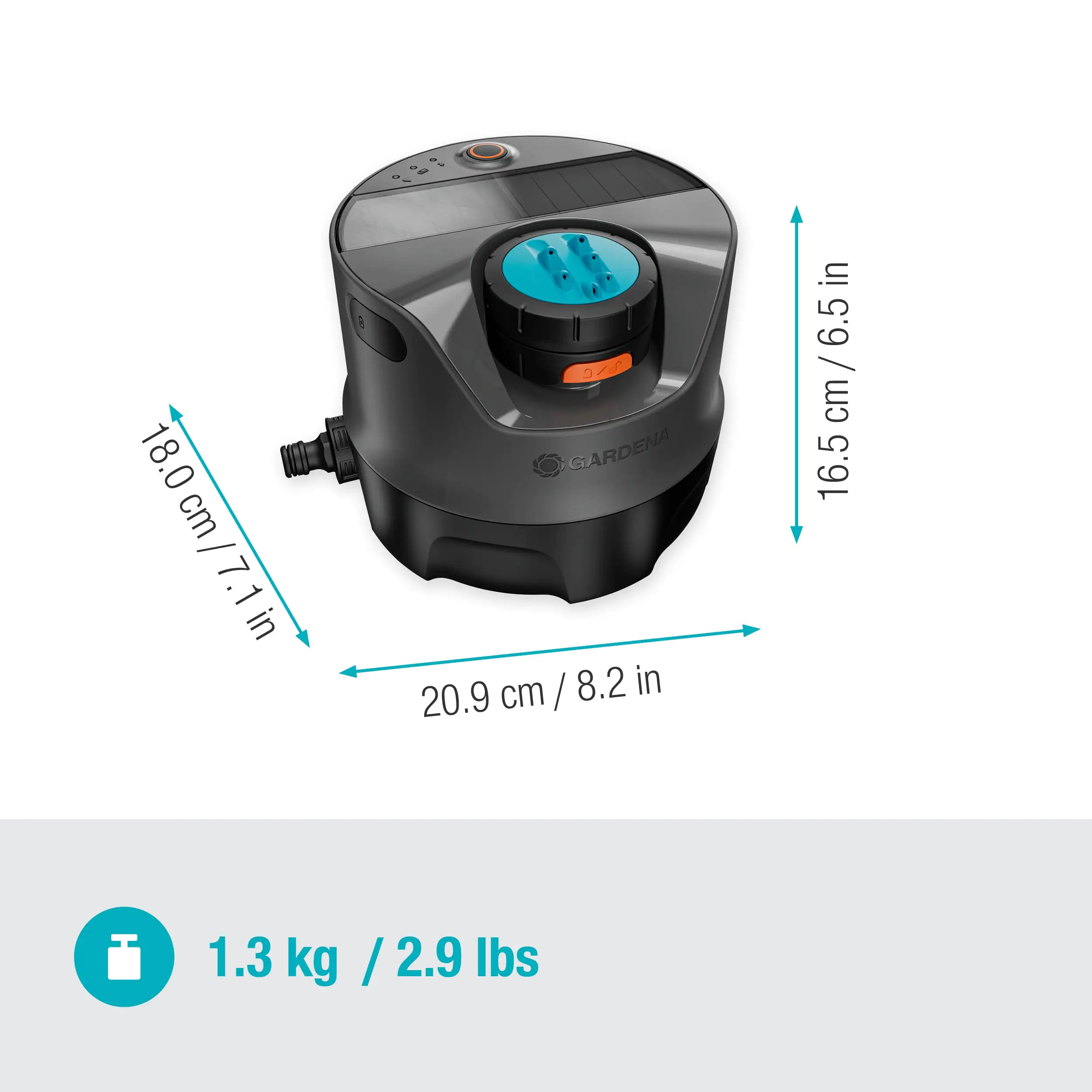 Gardena Bewässerungssystem AquaPrecise für Rasen solarbetrieben