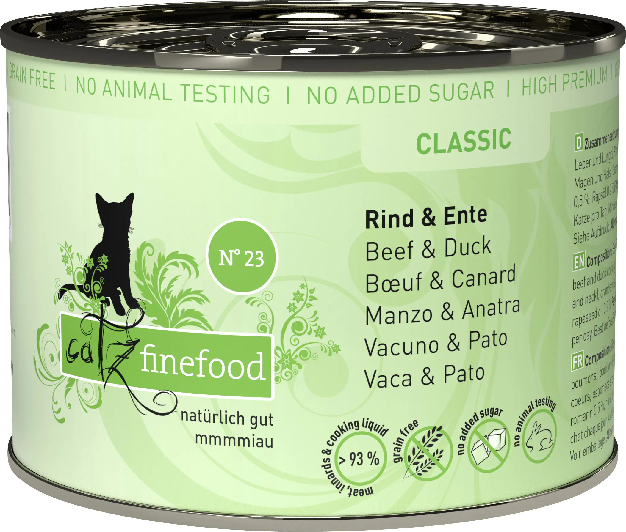 Catz Finefood Katzenfutter Classic No. 23 Rind & Ente 200 g