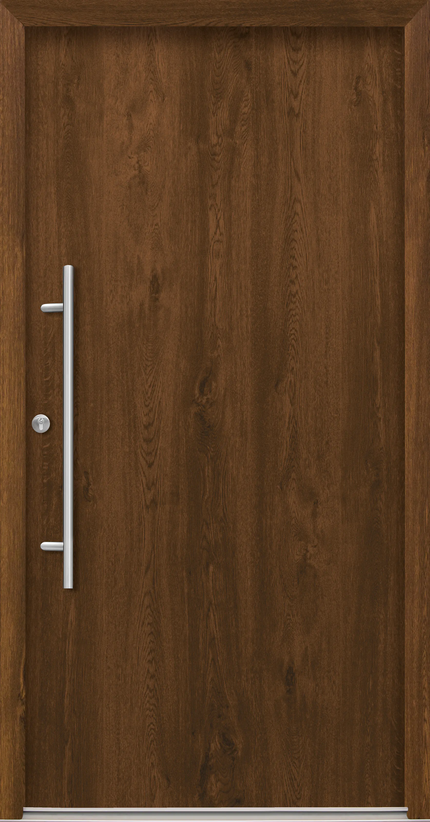 Splendoor Haustür Passivedoor Premium B05 Nussbaum DIN Links 110 x 210 cm