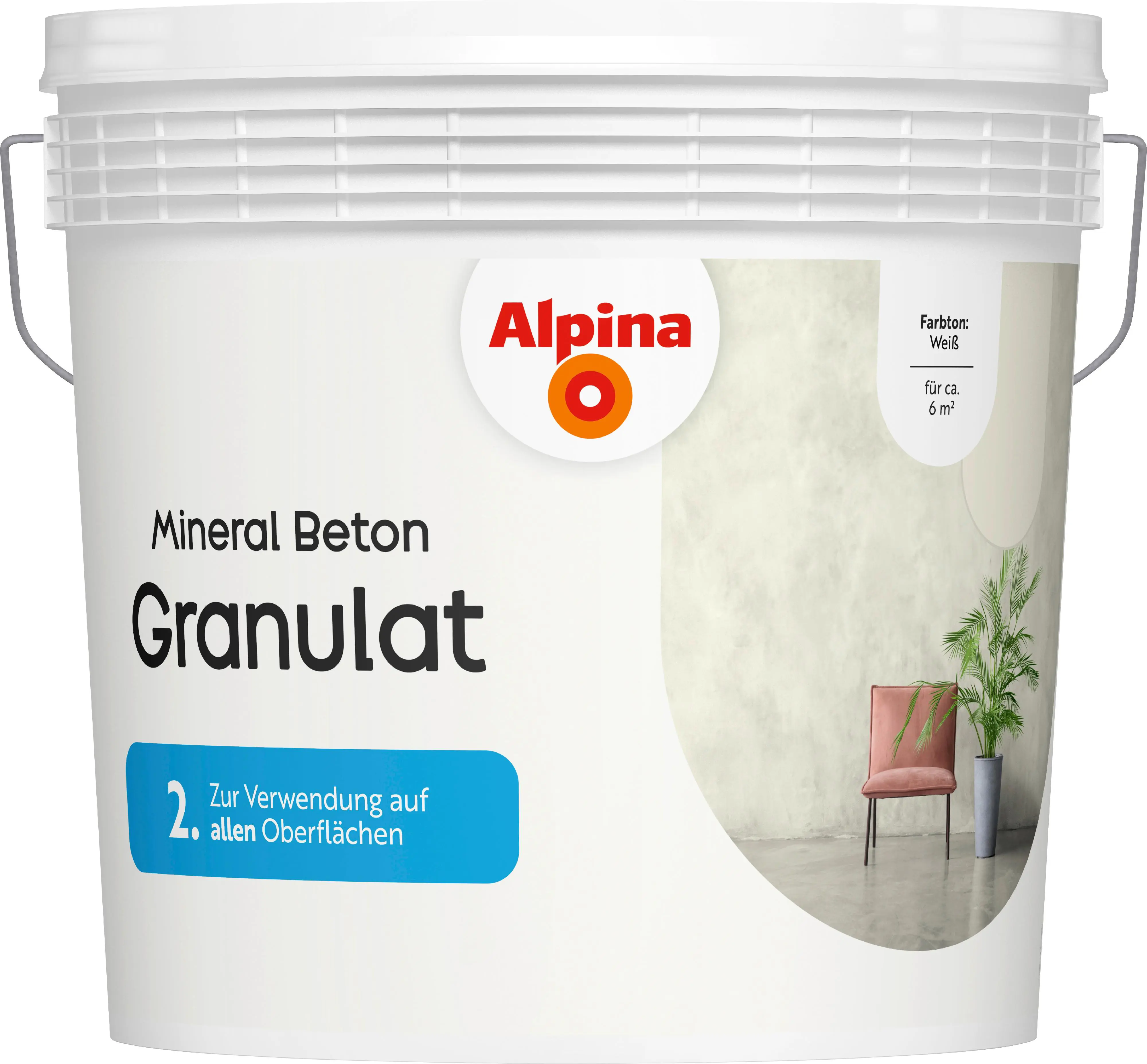 Alpina Mineral Beton Granulat weiß 6 kg Alpina Mineral Beton Granulat weiß 6 kg