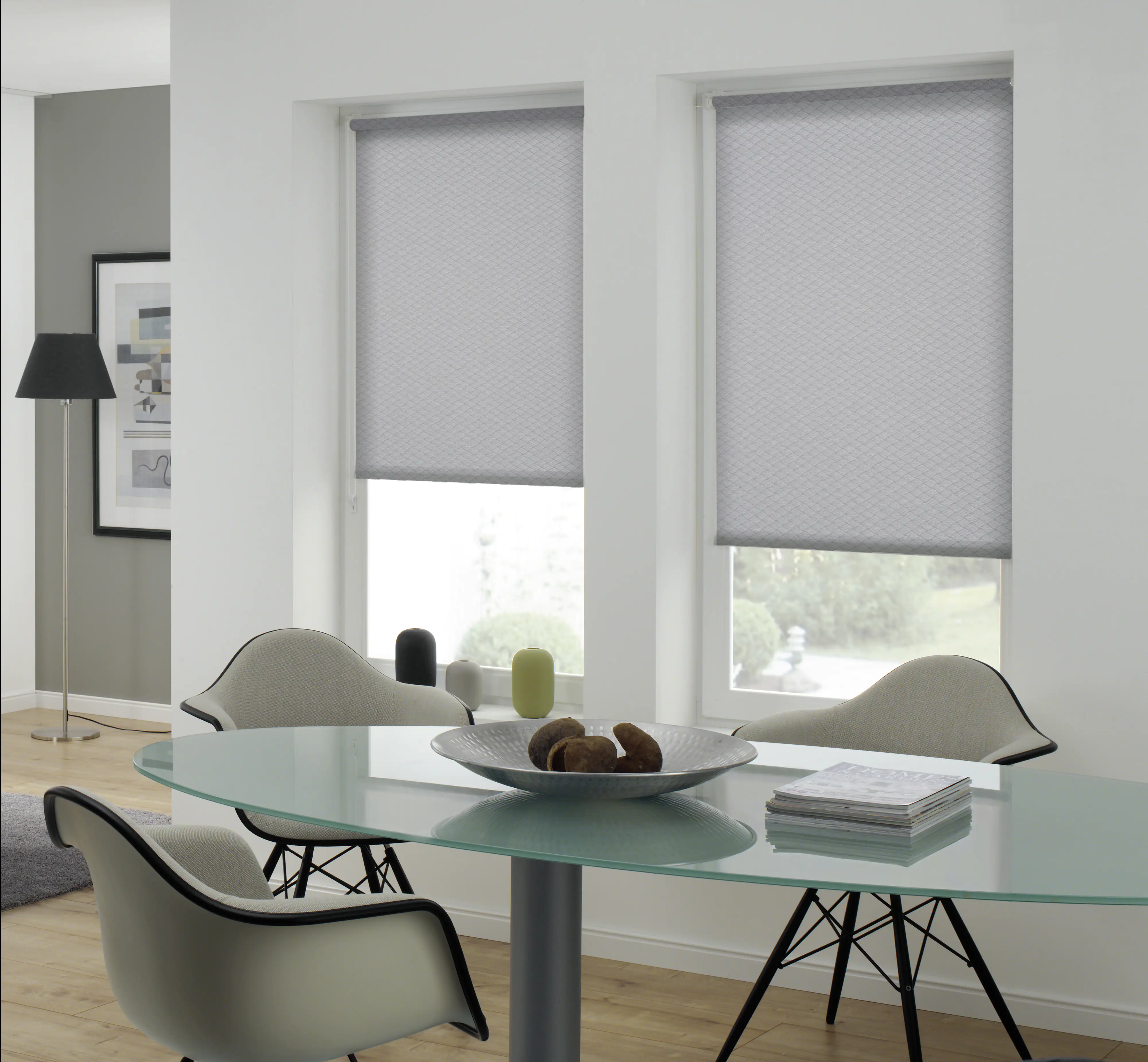 Gardinia EasyFix Rollo hellgrau 75 x 160 cm Shaun