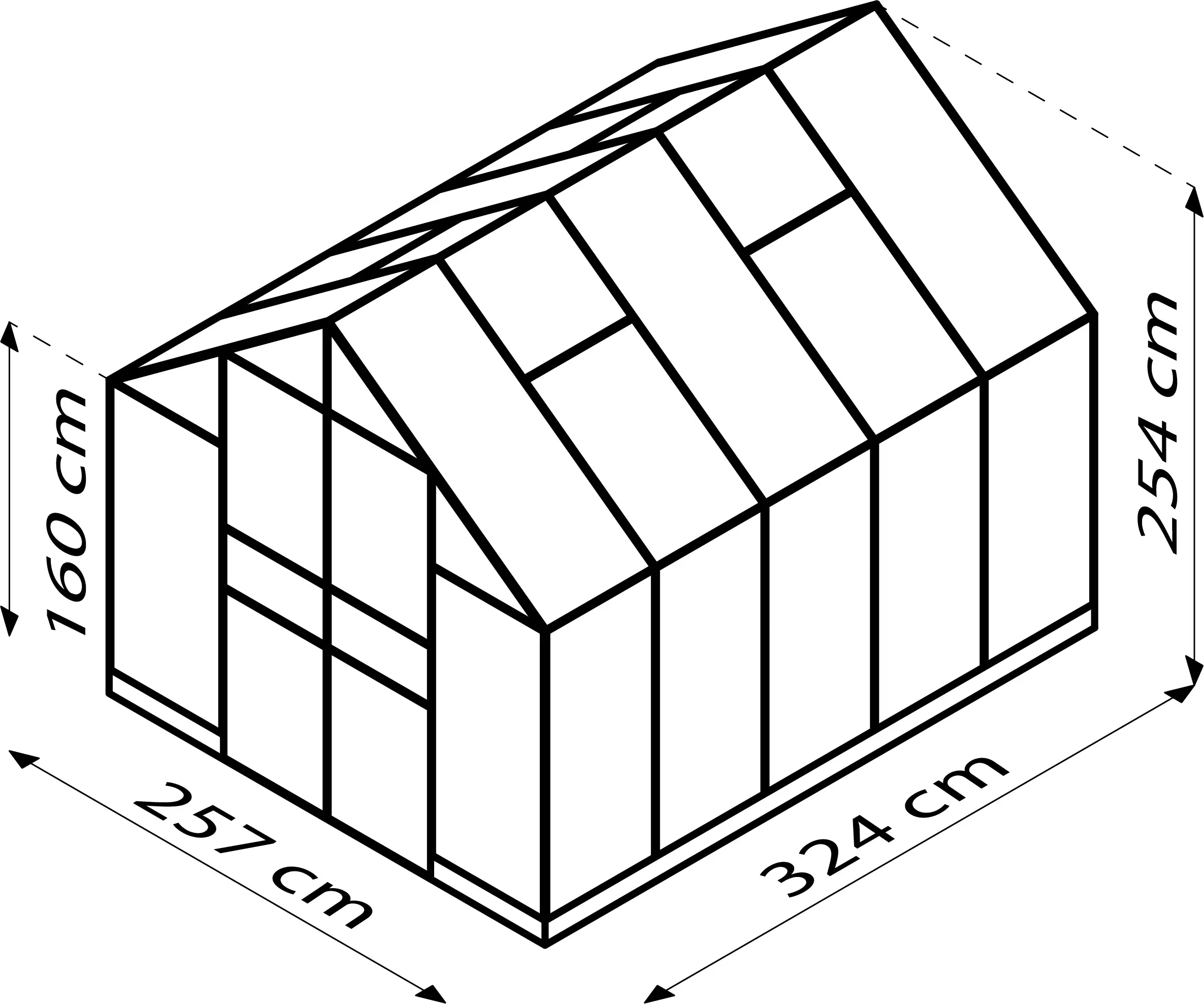 Vitavia Gewächshaus Domus 8300 257 x 324 cm 4 mm Hohlkammerplatten