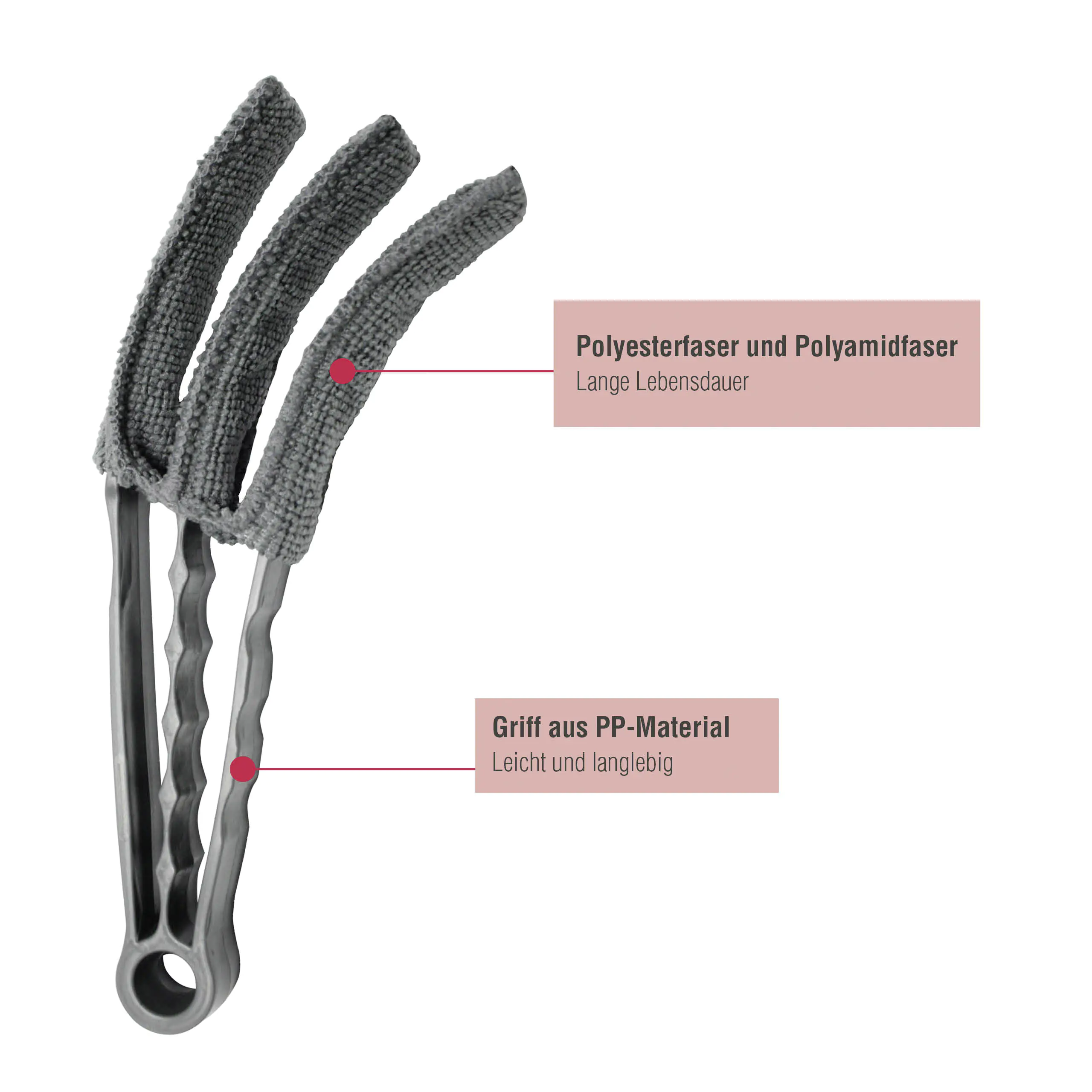Gardinia Jalousien Reinigungsbürste grau Gardinia Jalousien Reinigungsbürste grau