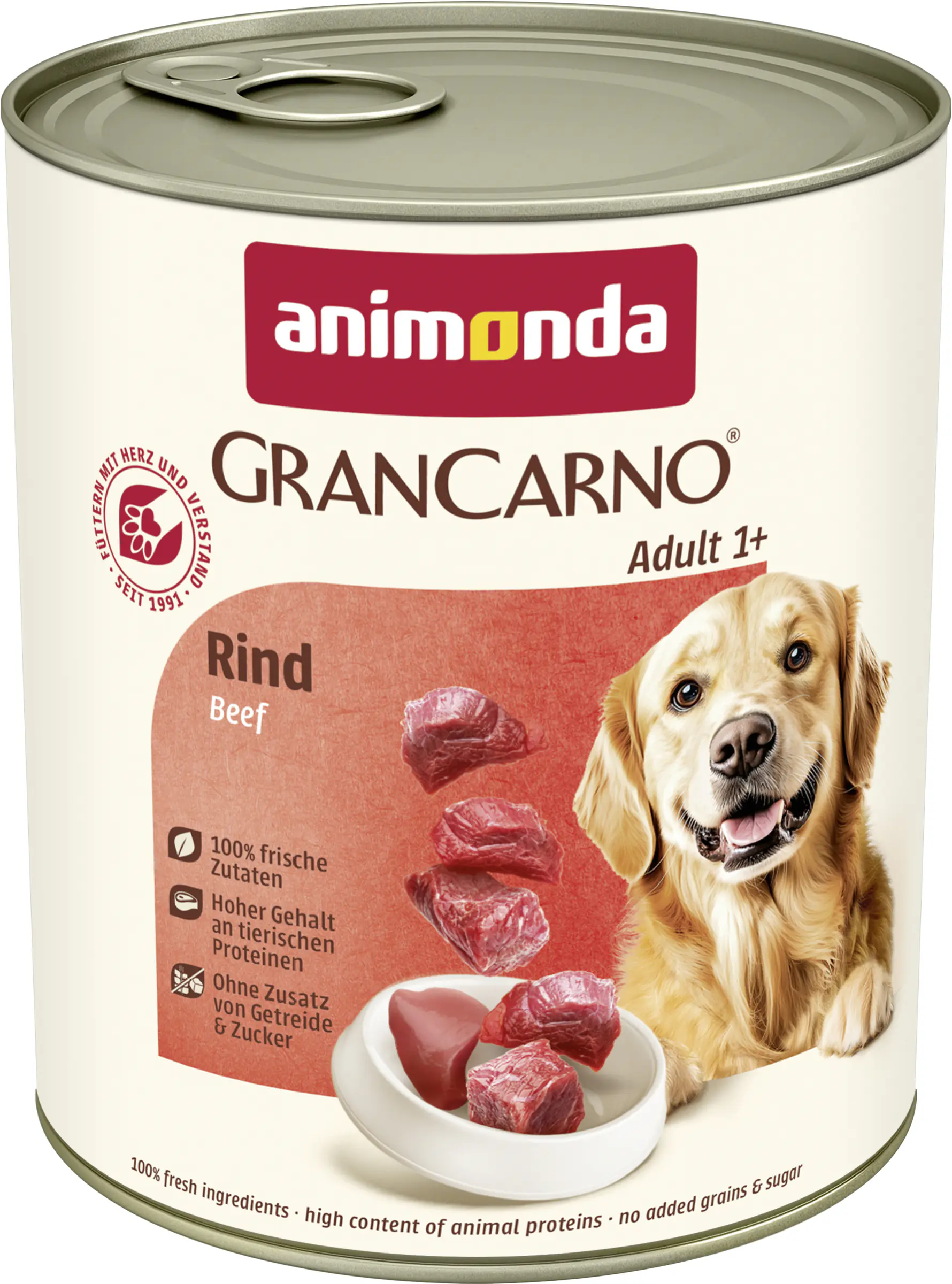Animonda GranCarno Hundenassfutter Adult getreidefrei 800 g Rind