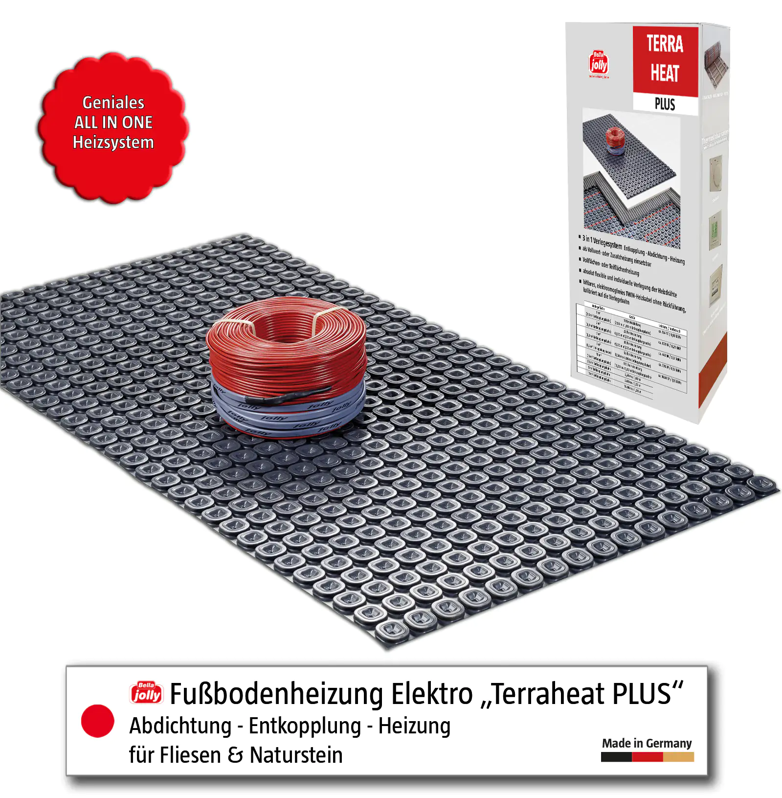 Jollytherm Fußbodenheizung Terraheat Plus 3m² 462 Watt
