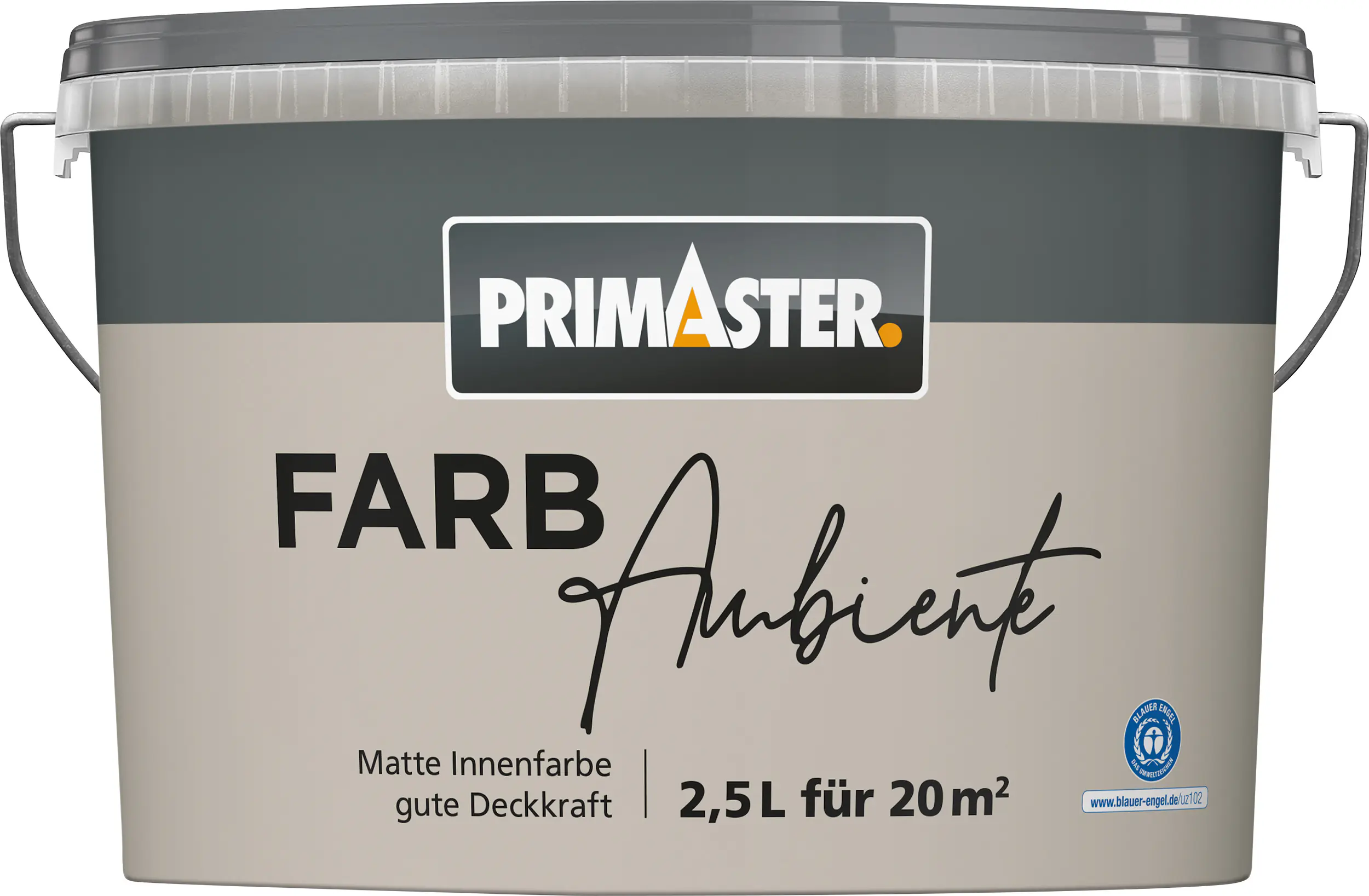 Primaster Farbambiente Wandfarbe matt steingrau 2,5 L