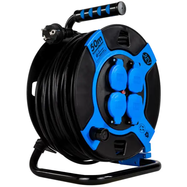 REV Kabeltrommel 50 m schwarz, H05VV-F 3X1,5 REV Kabeltrommel 50 m schwarz, H05VV-F 3X1,5