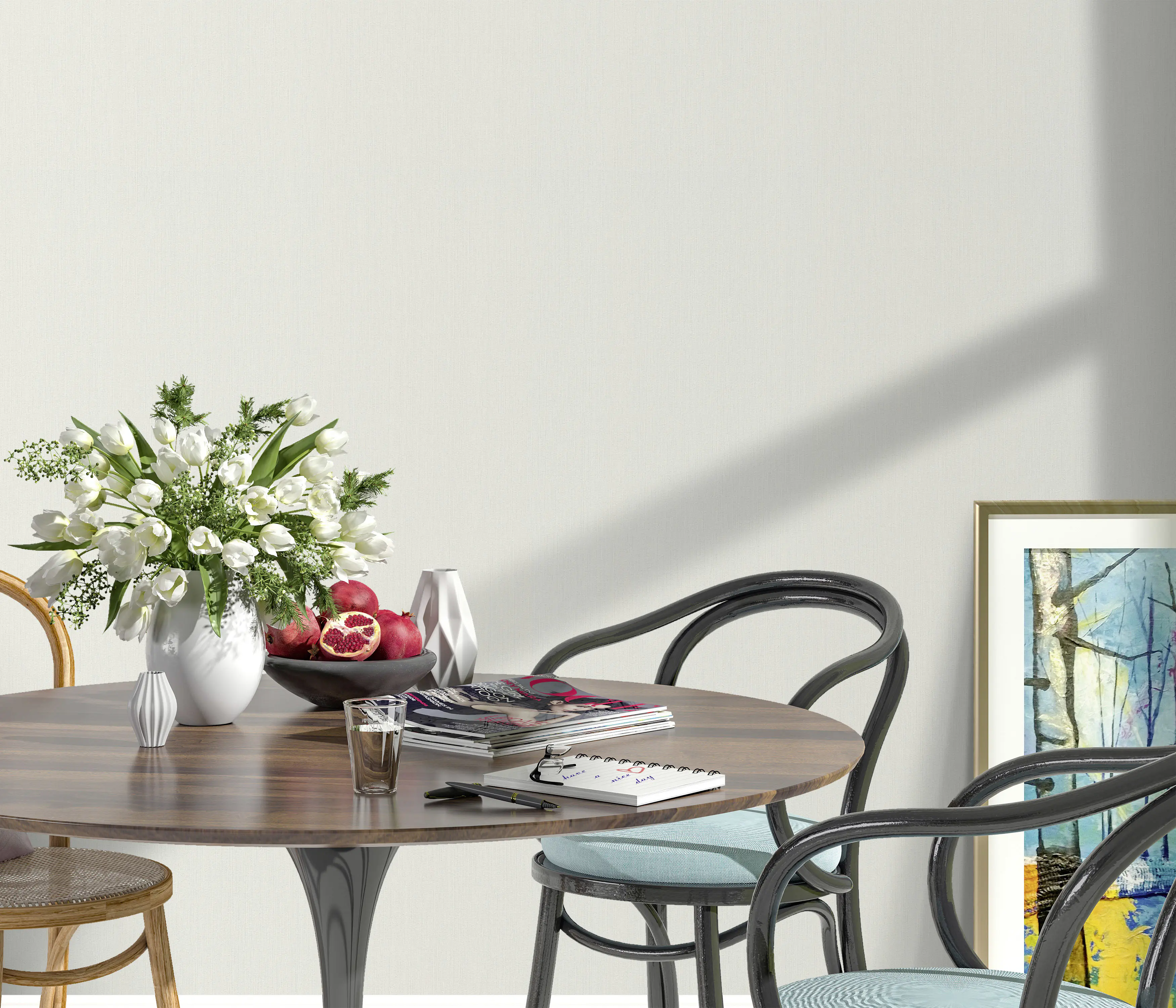 Erismann Vliestapete 6307-01 Paradisio uni weiß 10,05 x 0,53 m