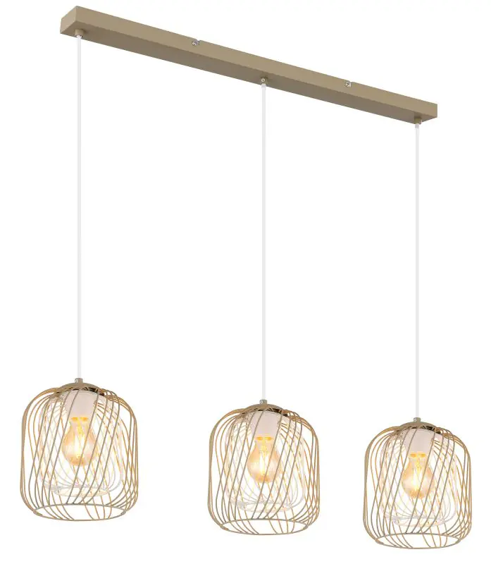 Globo Hängeleuchte Dichti 84 x 150 cm sandfarben matt