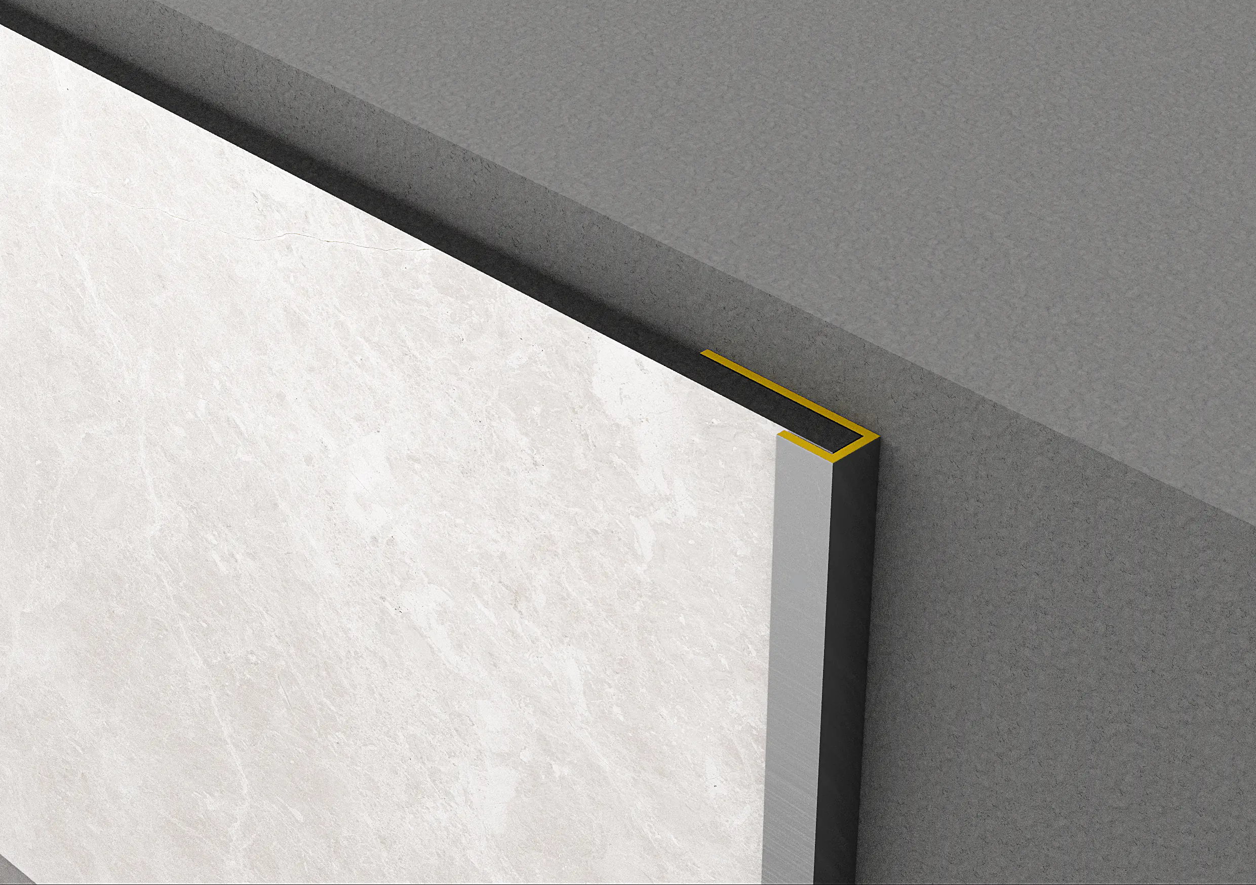 Rock the Wall C-Profil silber 280 x 1,8 x 0,67 cm