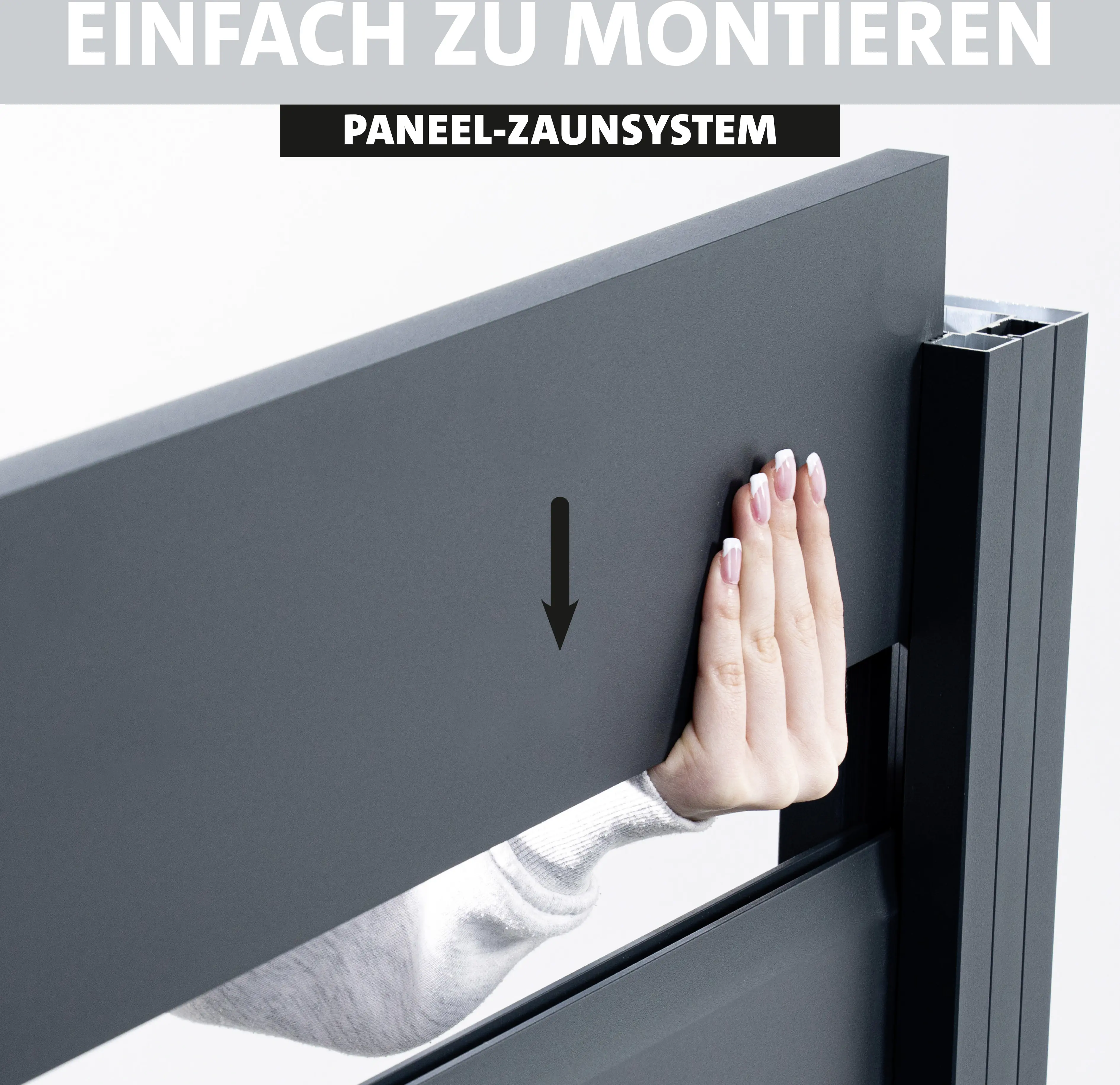 Ambiente Alu-Zaun Erweiterungsset Paneel 150 anthrazit 187 x 124,2 cm  