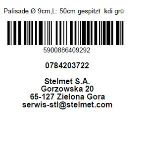 Palisade Ø 9 cm, Länge 50 cm, kesseldruckimprägniert