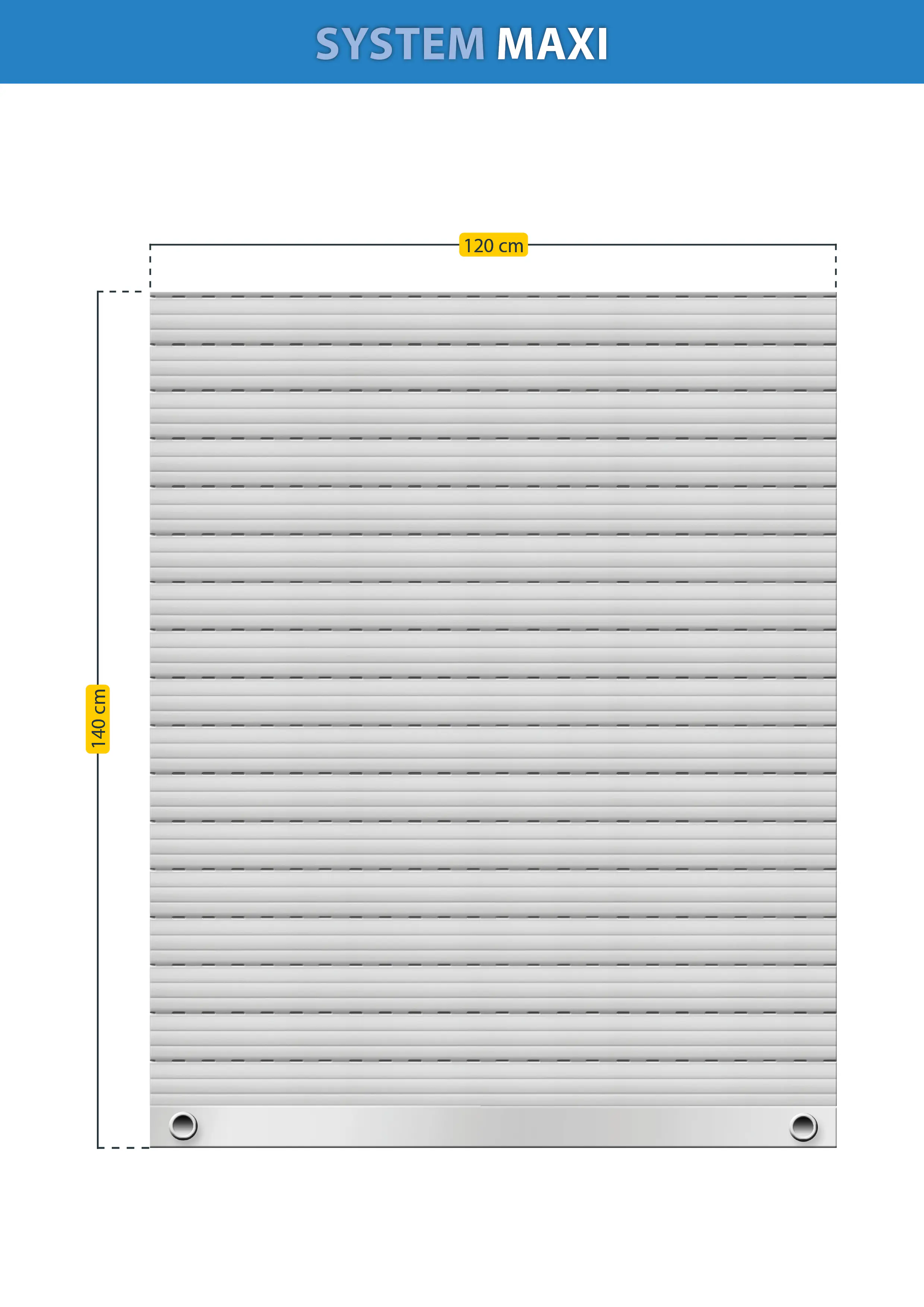 Schellenberg Rollladenpanzer PVC Maxi, 120 x 140 cm, grau