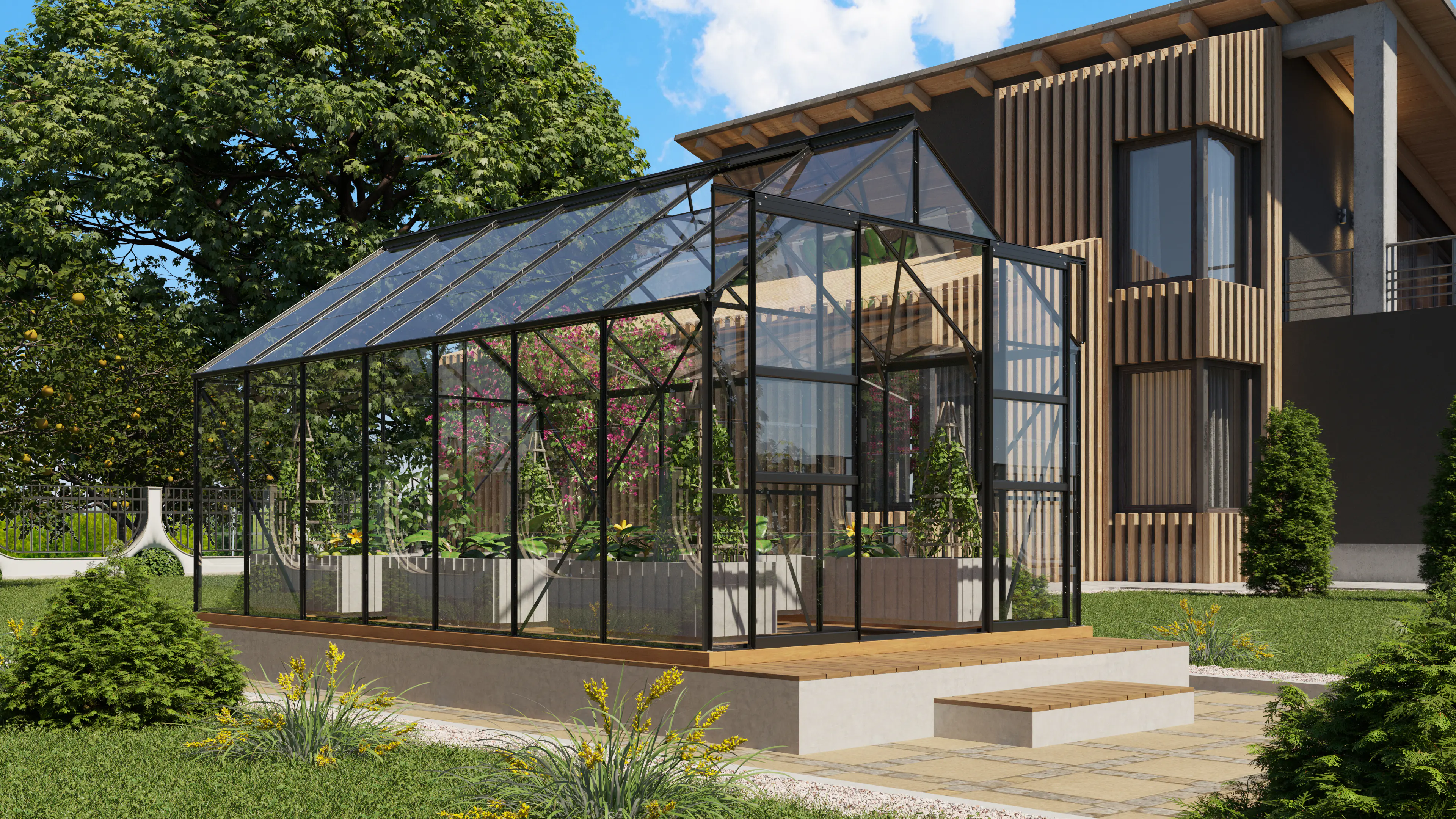 Vitavia Gewächshaus Mars 11500 445 x 257 cm 3 mm Sicherheitsglas