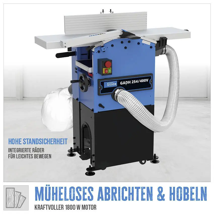 Güde Abricht- und Dickenhobel GADH 254/400 V 1,6 KW