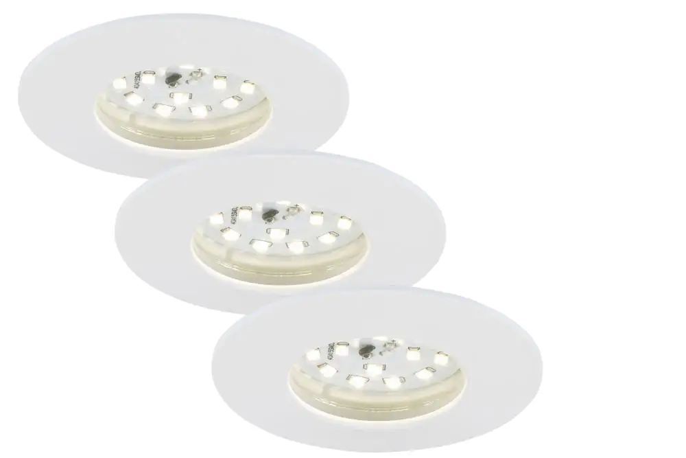 Briloner 3er Set LED Einbauleuchten Attach weiß Ø 7,5 cm dimmbar Briloner 3er Set LED Einbauleuchten Attach weiß Ø 7,5 cm dimmbar