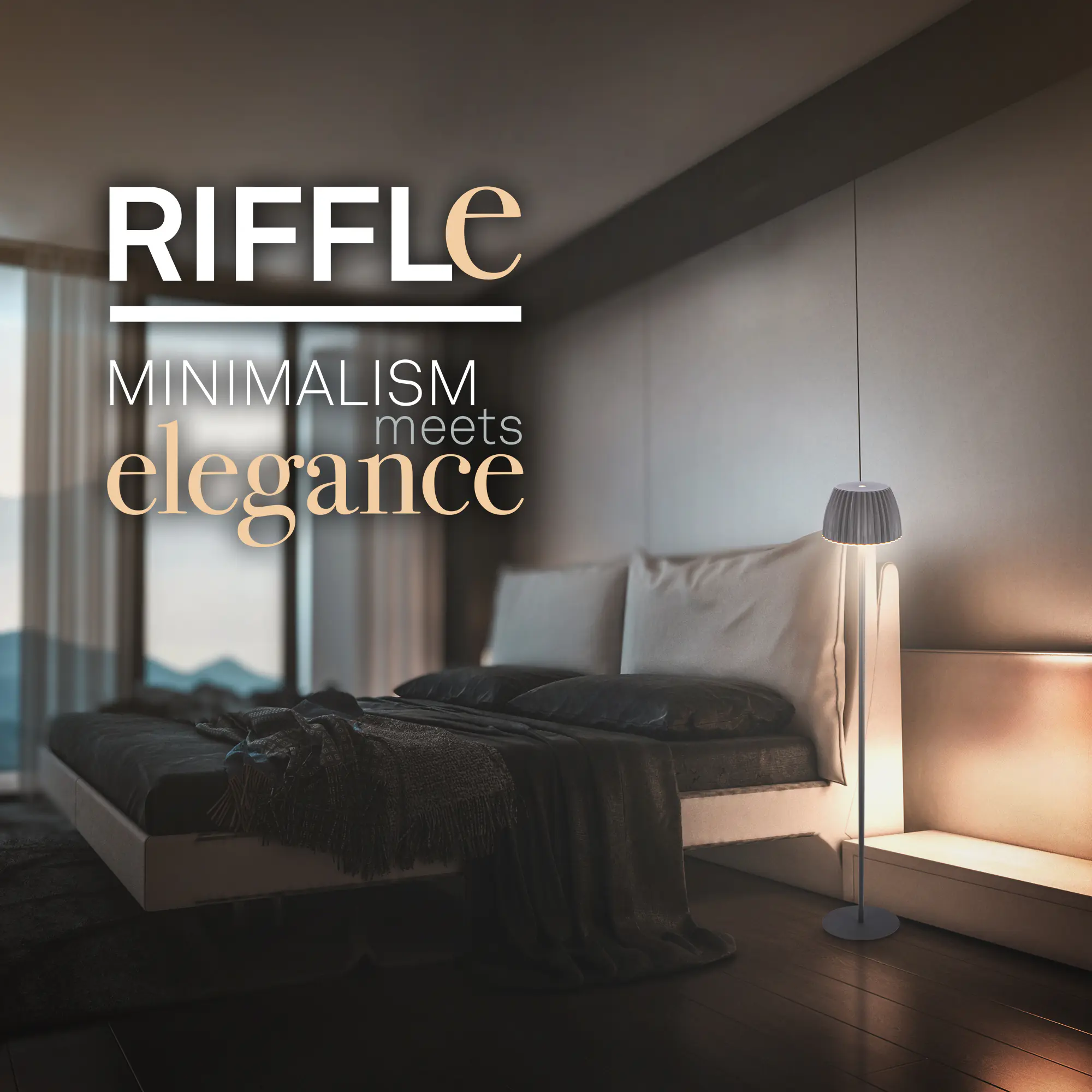 Briloner LED-Stehleuchte Riffle mit Akku anthrazit dimmbar