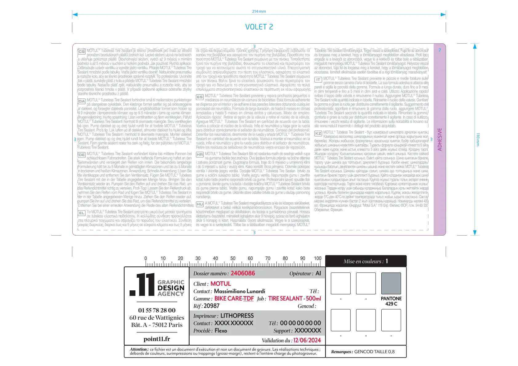 MOTUL Tubeless Tire Sealant Abdichtflüssigkeit 500ml