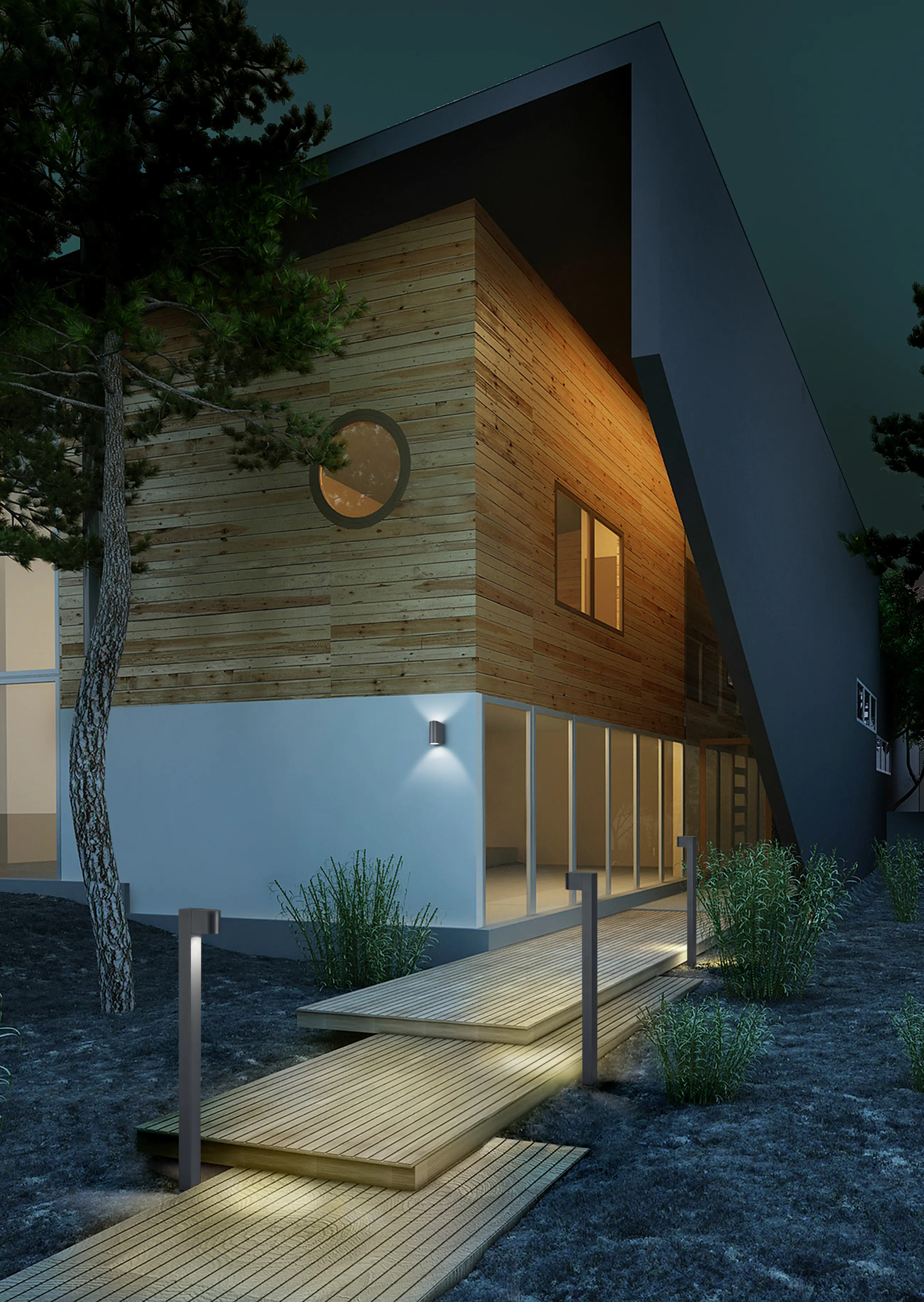 Trio Leuchten Außen-Wandleuchte Roya GU10 anthrazit Up- & Downlight