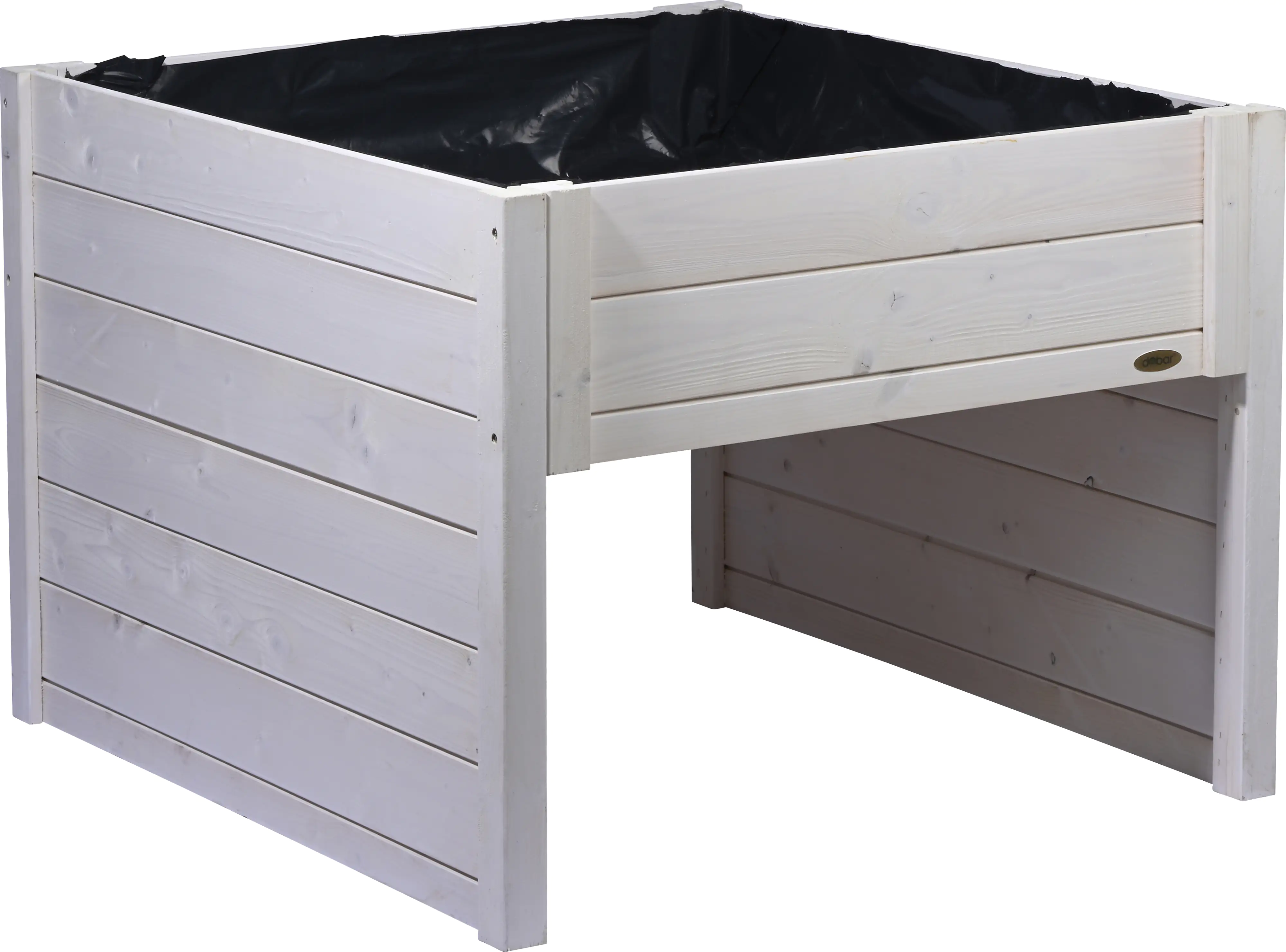 Dobar Mähroboter-Garage mit Pflanzkasten weiß 79 x 73 x 56 cm