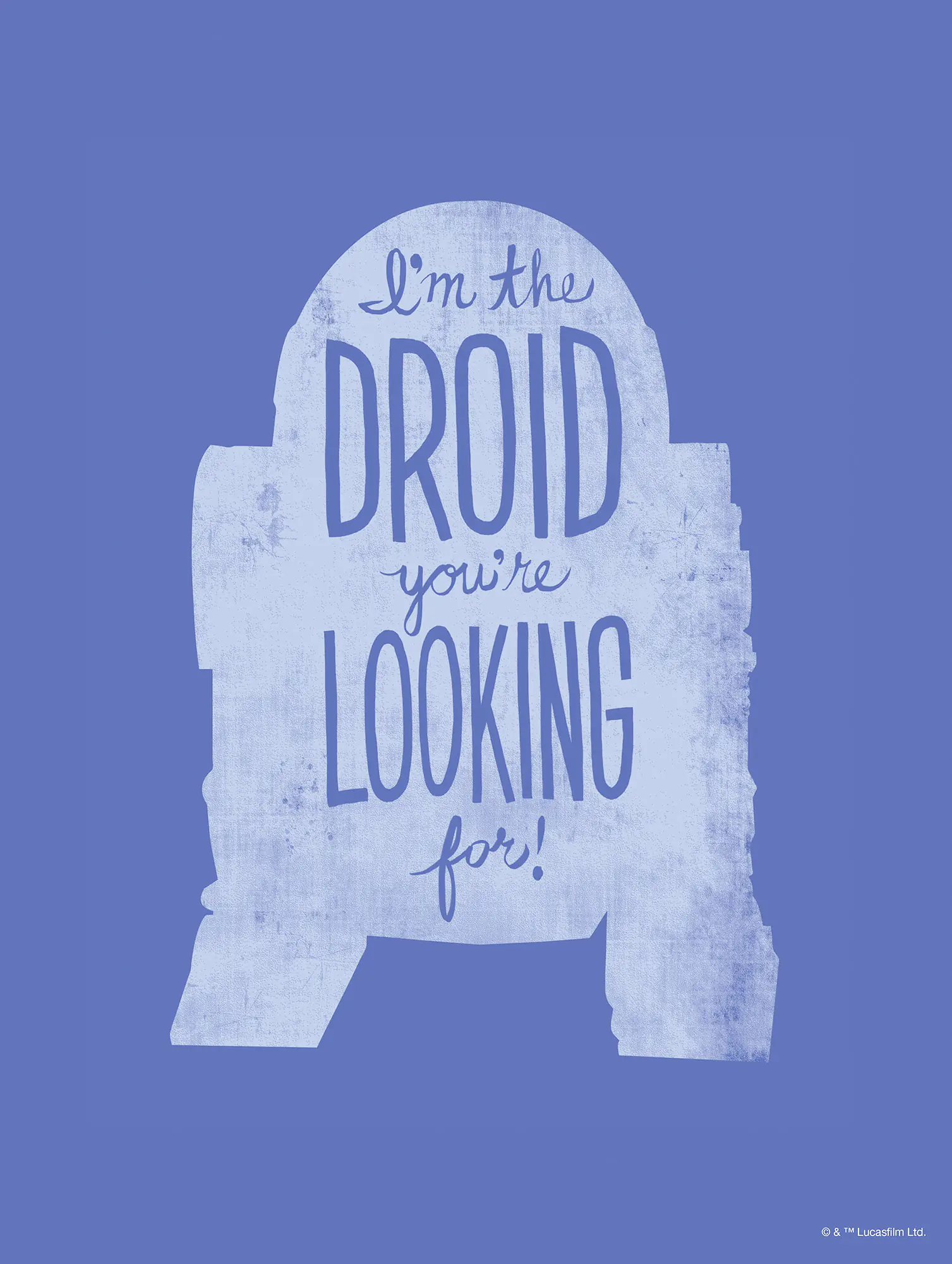 Komar Wandbild SW Silh Quotes R2D2 30 x 40 cm
