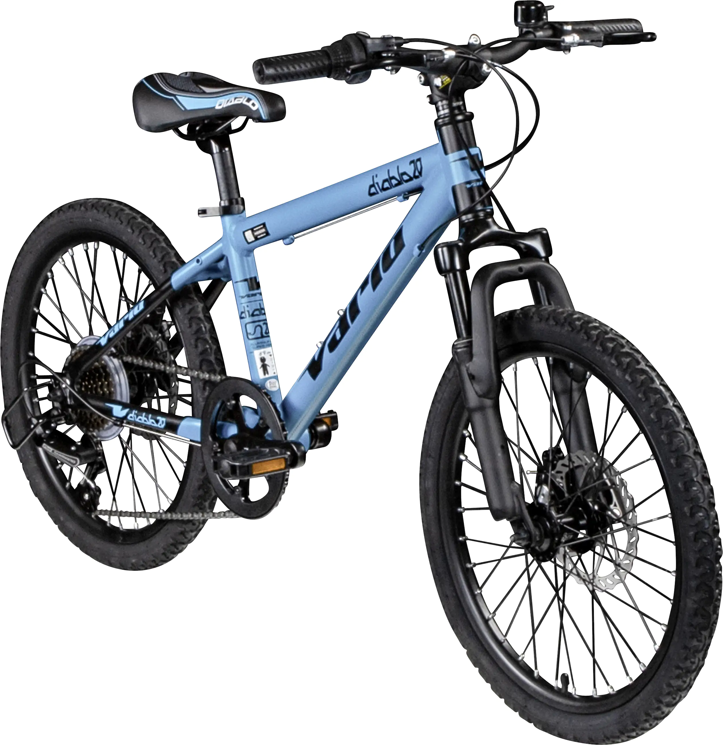 Vario Mountainbike XC DIABLO 20 DISK 20 Zoll RH 30cm 6-Gang blau schwarz