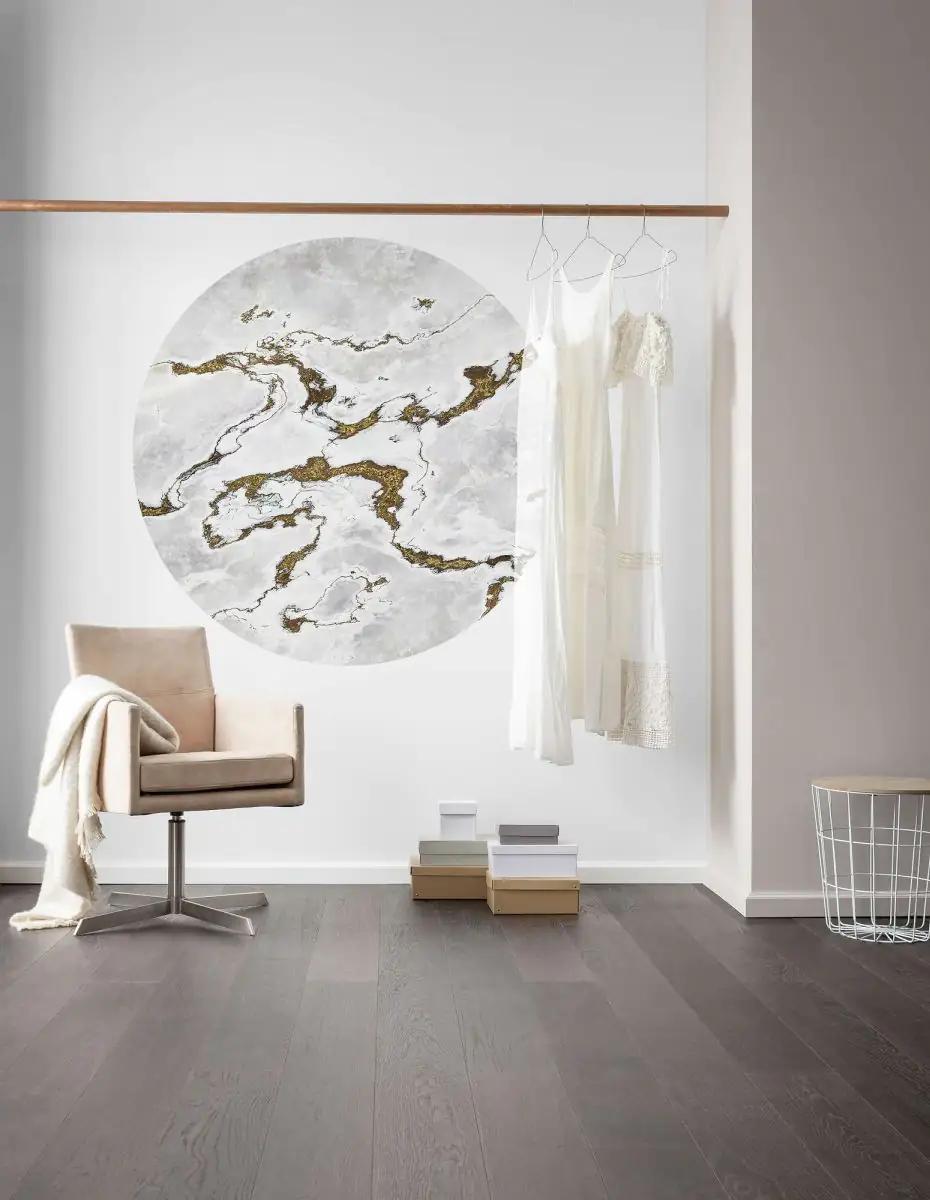 4036834090470_1 Komar Vlies Fototapete Dot Marble Vibe Ø 125 cm, selbstklebend