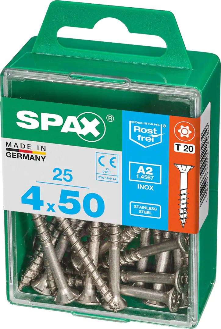 Spax Universalschrauben 4.0 x 50 mm TX 20 - 25 Stk.