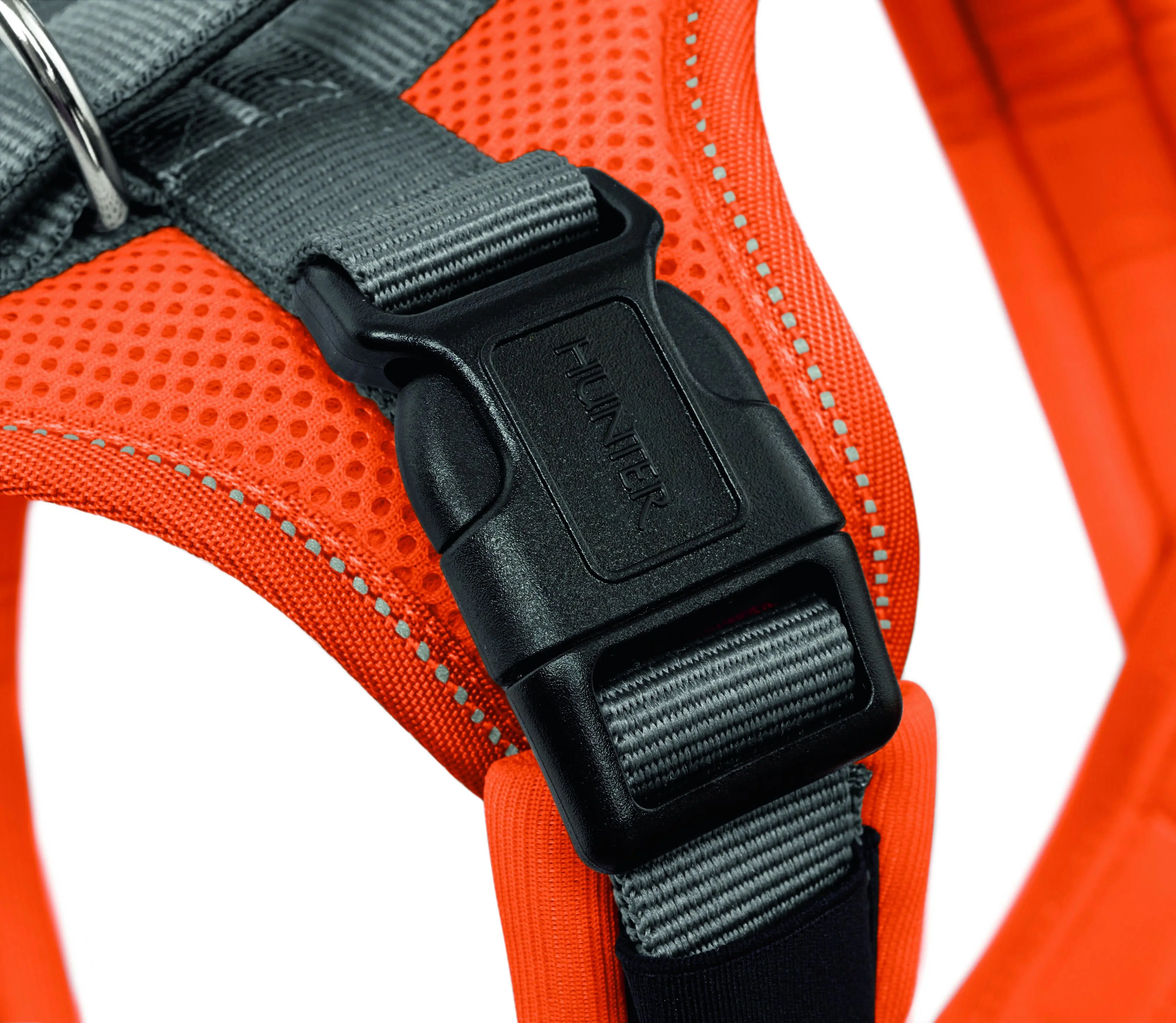 Hunter Hundegeschirr Maldon Up mit Griff M orange/grau