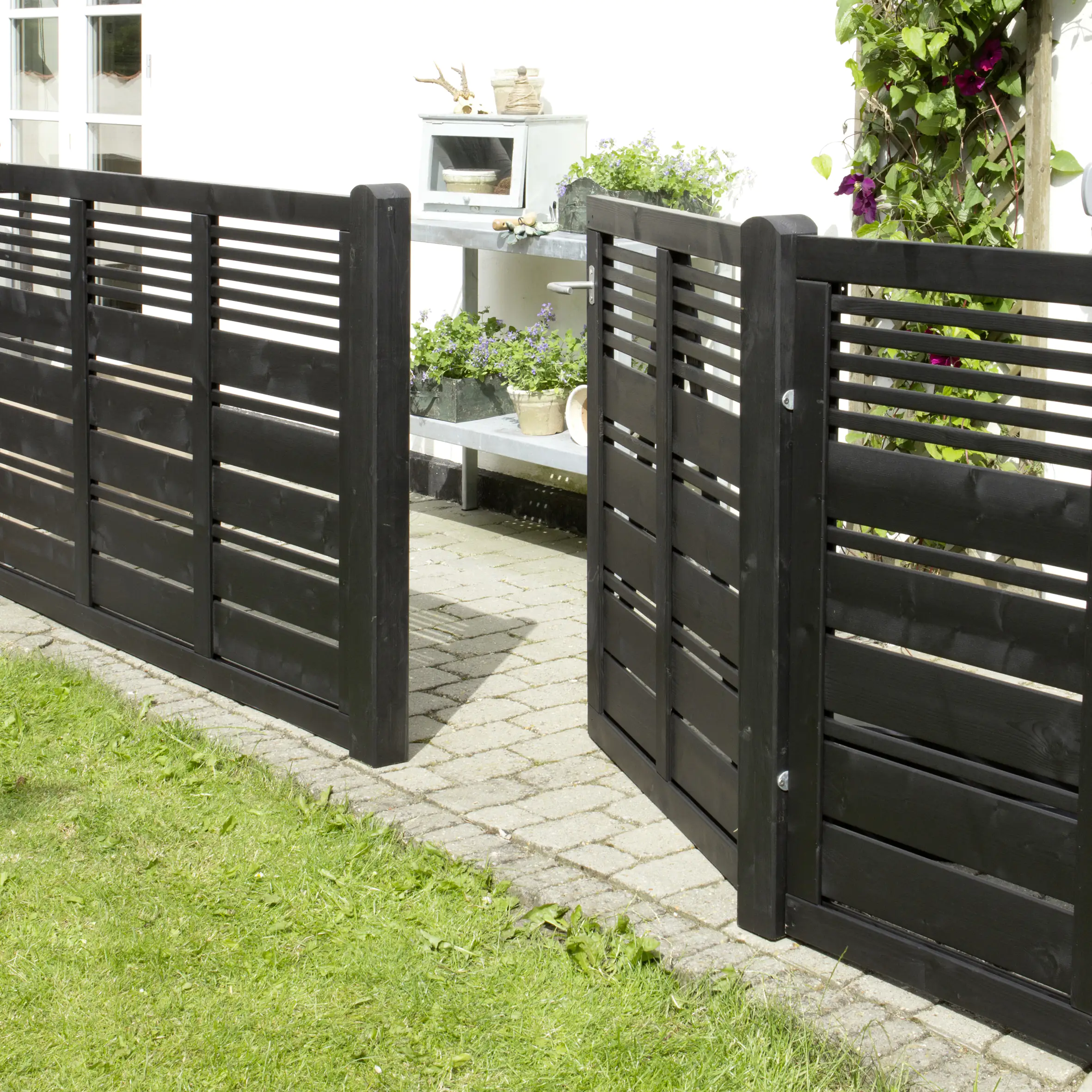 Plus Sichtschutzelement Silence 176 x 110 cm schwarz Plus Sichtschutzelement Silence 176 x 110 cm schwarz