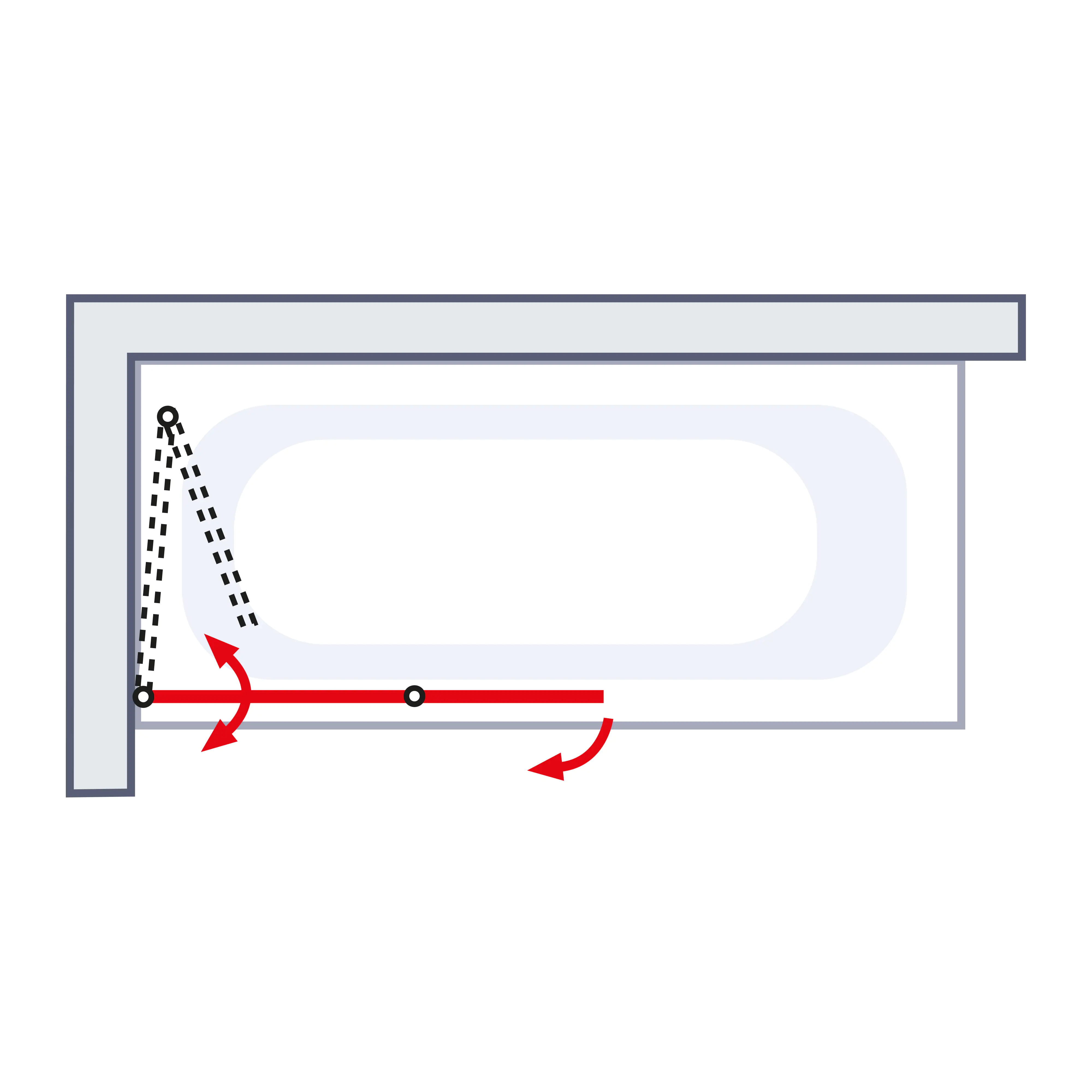 Schulte Badewannenaufsatz D3353 2-tlg. 112 x 142 cm