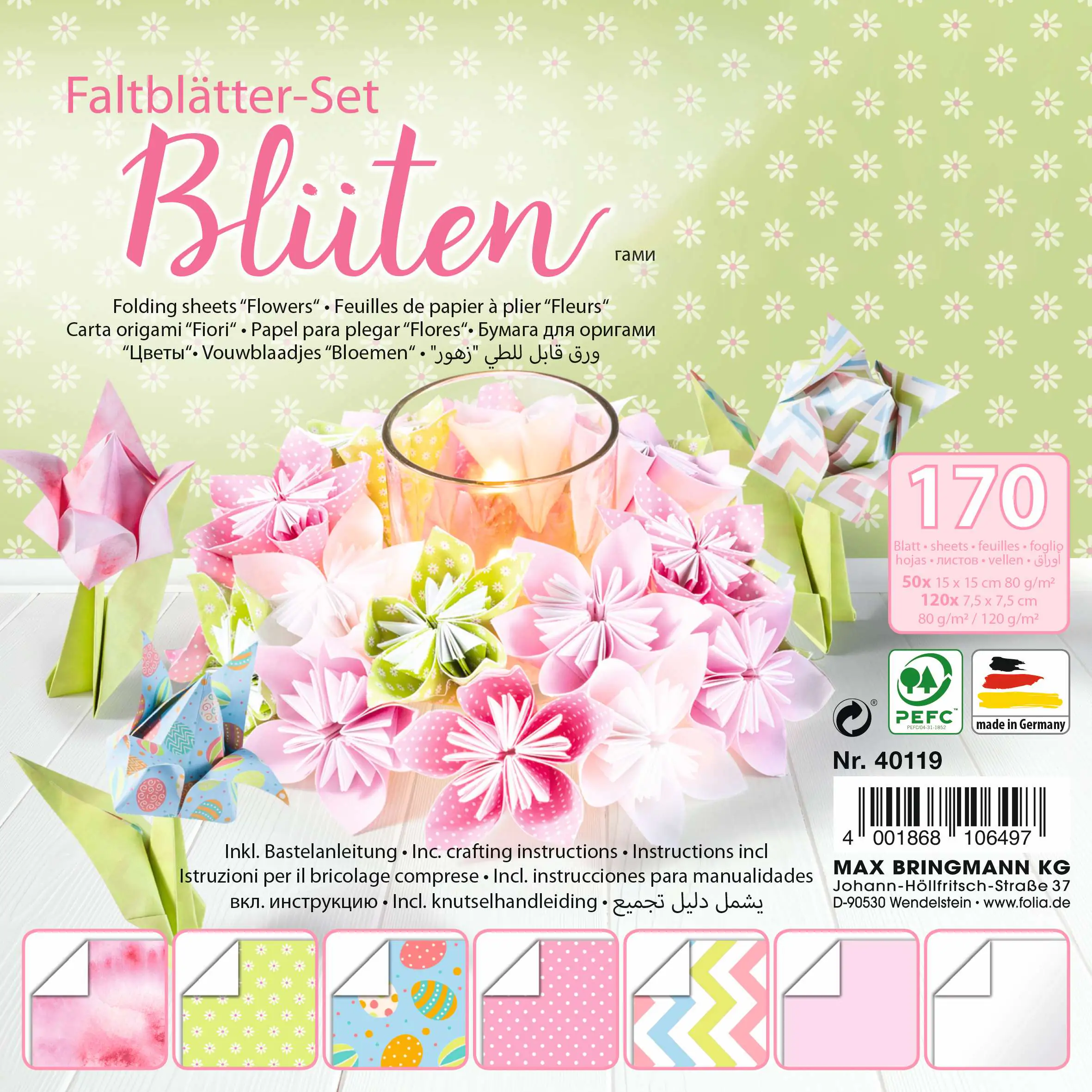 Faltblätter-Set Blüten