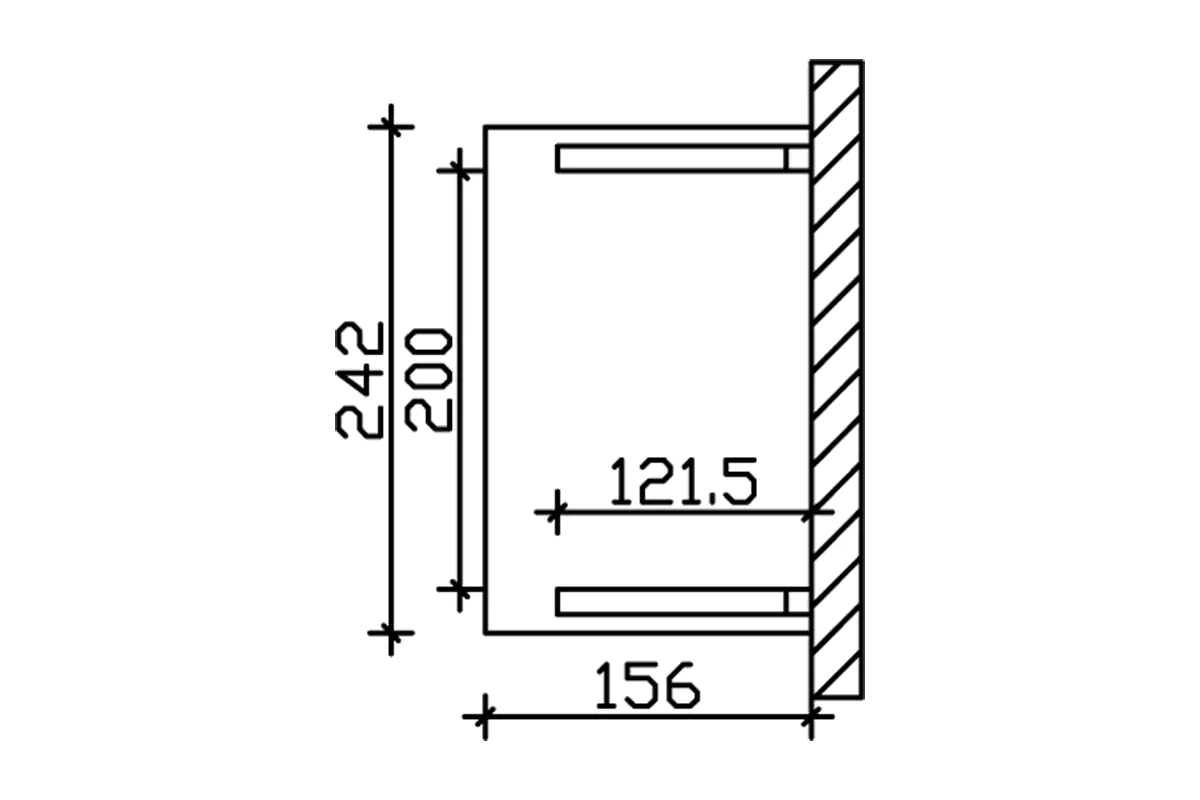 4018211016181_03 SKAN HOLZ Vordach Paderborn Typ 1 242 x 156 cm, lasiert in Eiche hell