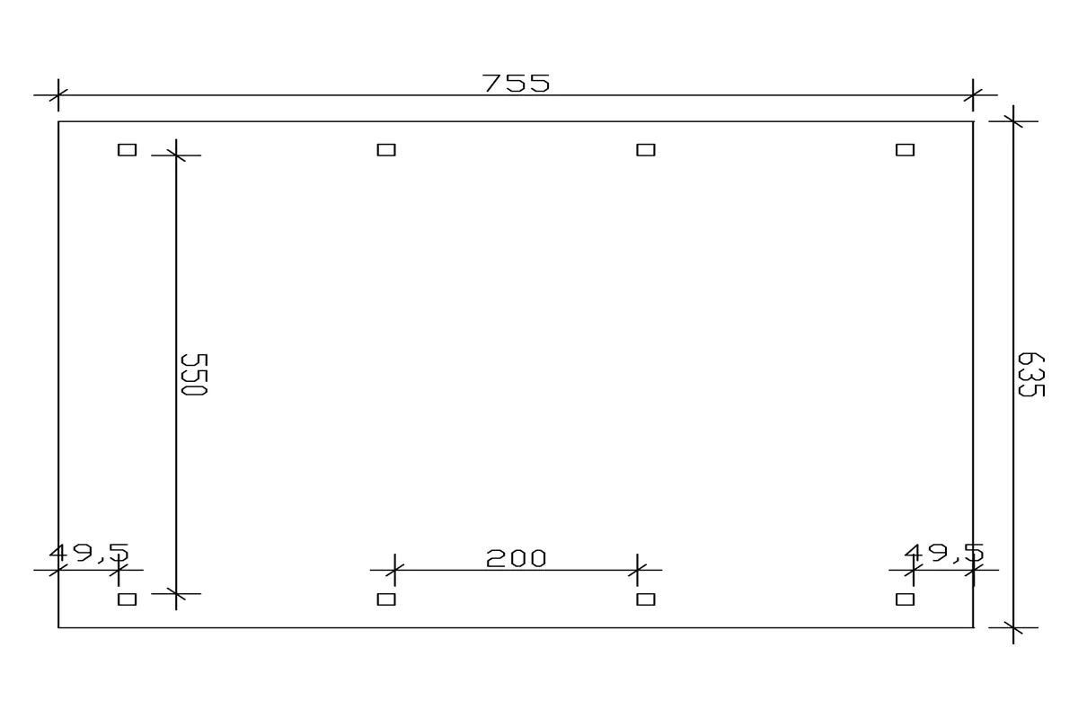 SKAN HOLZ Bogendach-Carport Franken 635 x 755 cm, lasiert in Schiefergrau
