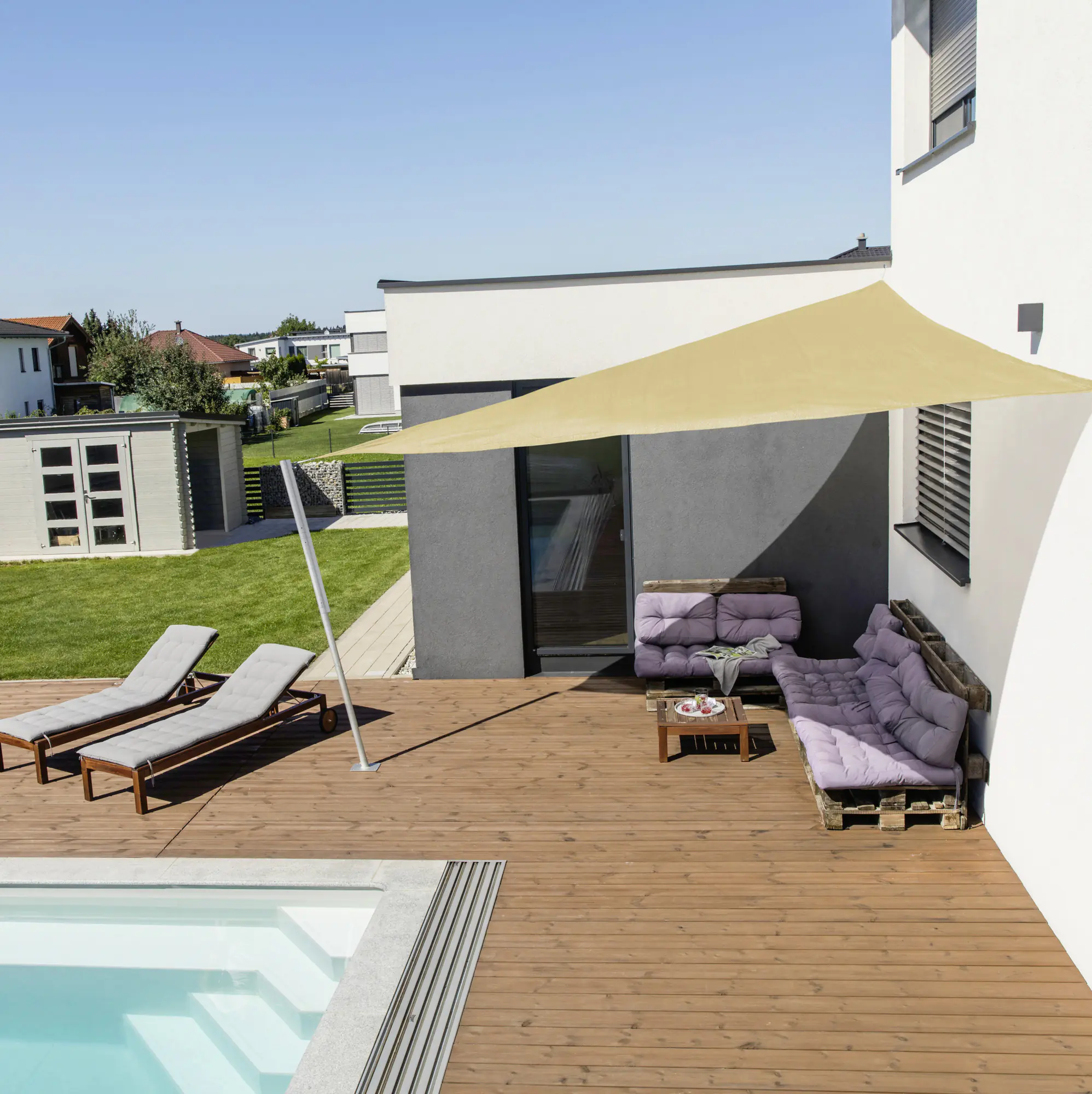 Windhager Sonnensegel Capri champagner 5 x 5 x 5 m