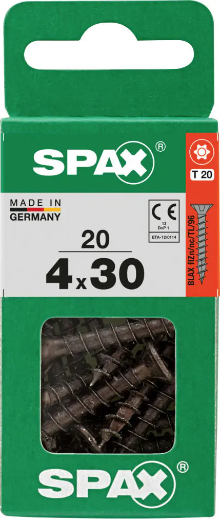 Spax Universalschrauben 4 x 30 mm T20 Vollgewinde - 20 Stk. 